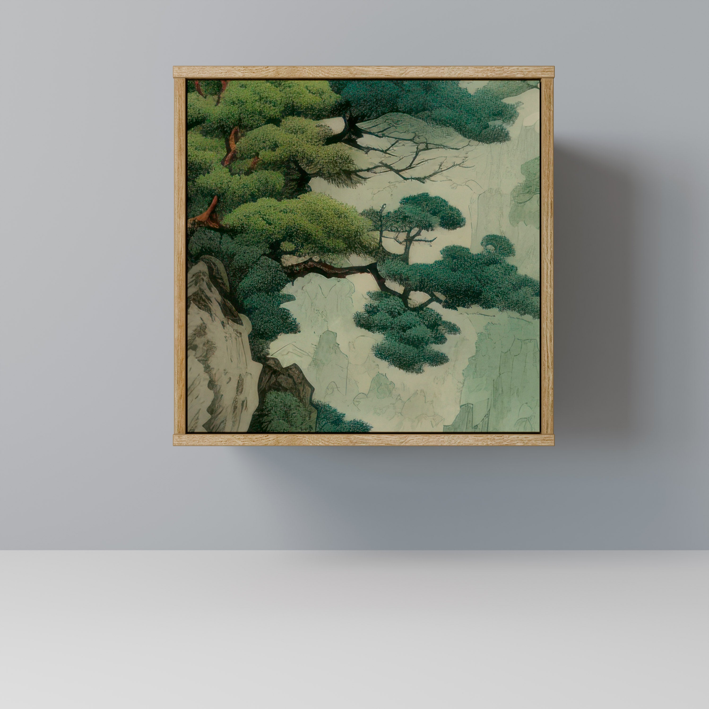 VERDURE ABYSS Sideboard mit 1 Tür in Eiche-Optik