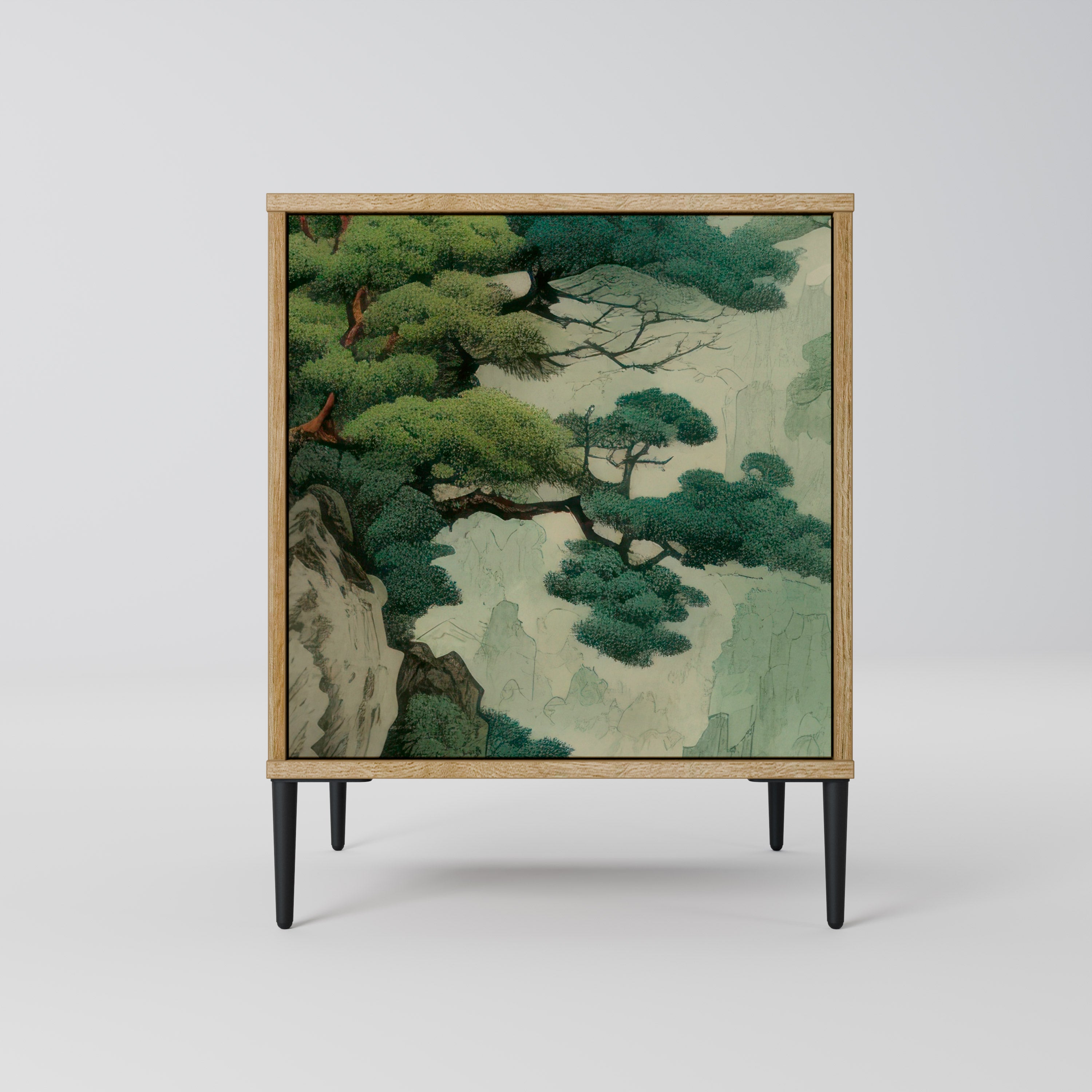 VERDURE ABYSS Sideboard mit 1 Tür in Eiche-Optik