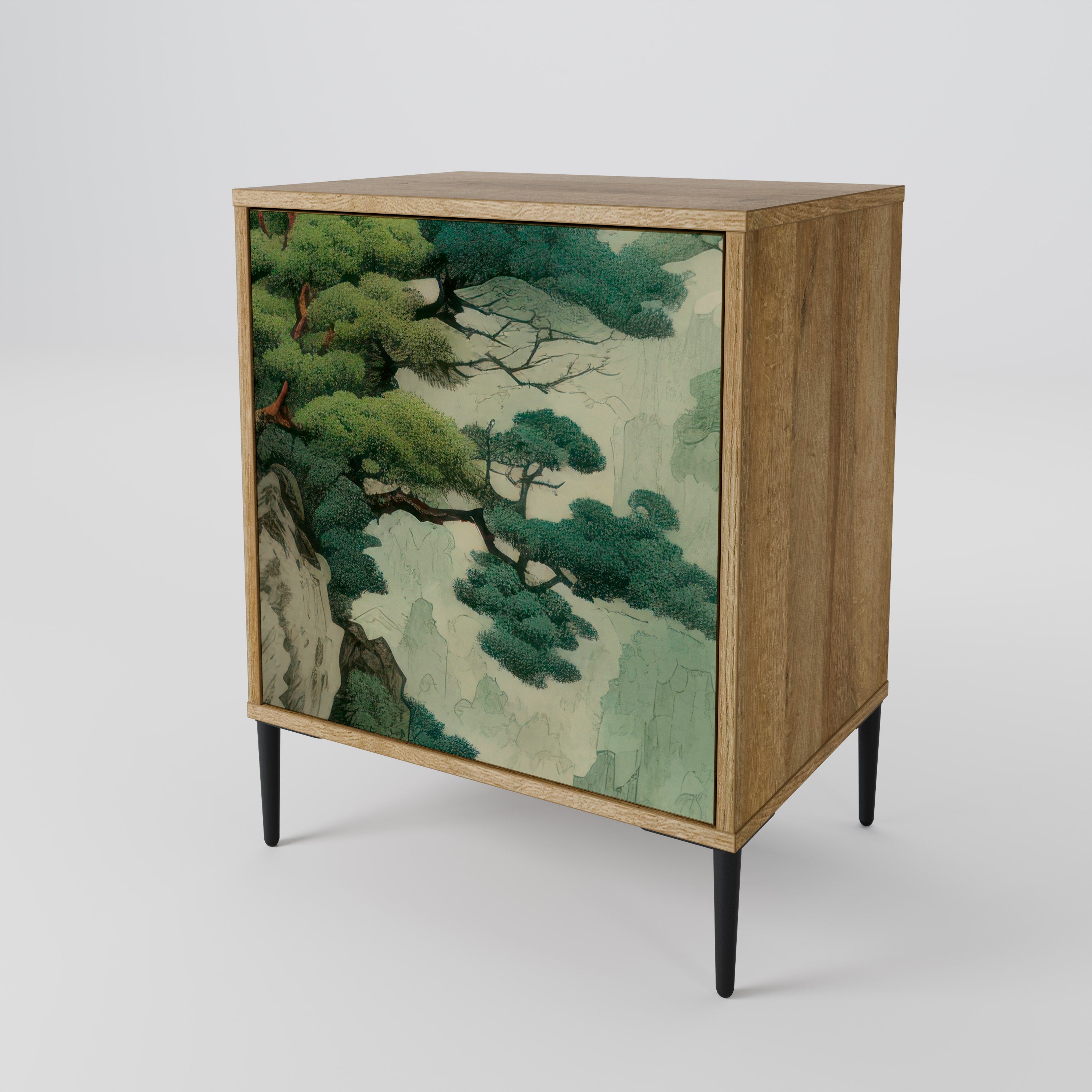 VERDURE ABYSS Sideboard mit 1 Tür in Eiche-Optik