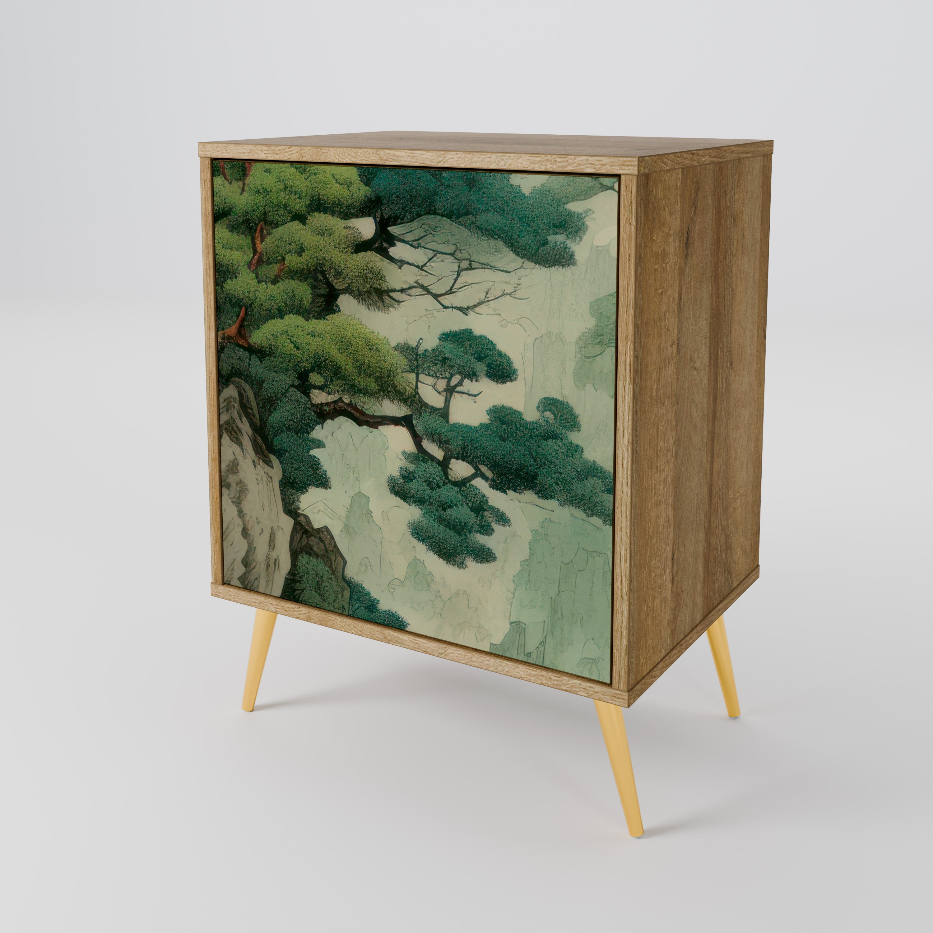VERDURE ABYSS Sideboard mit 1 Tür in Eiche-Optik