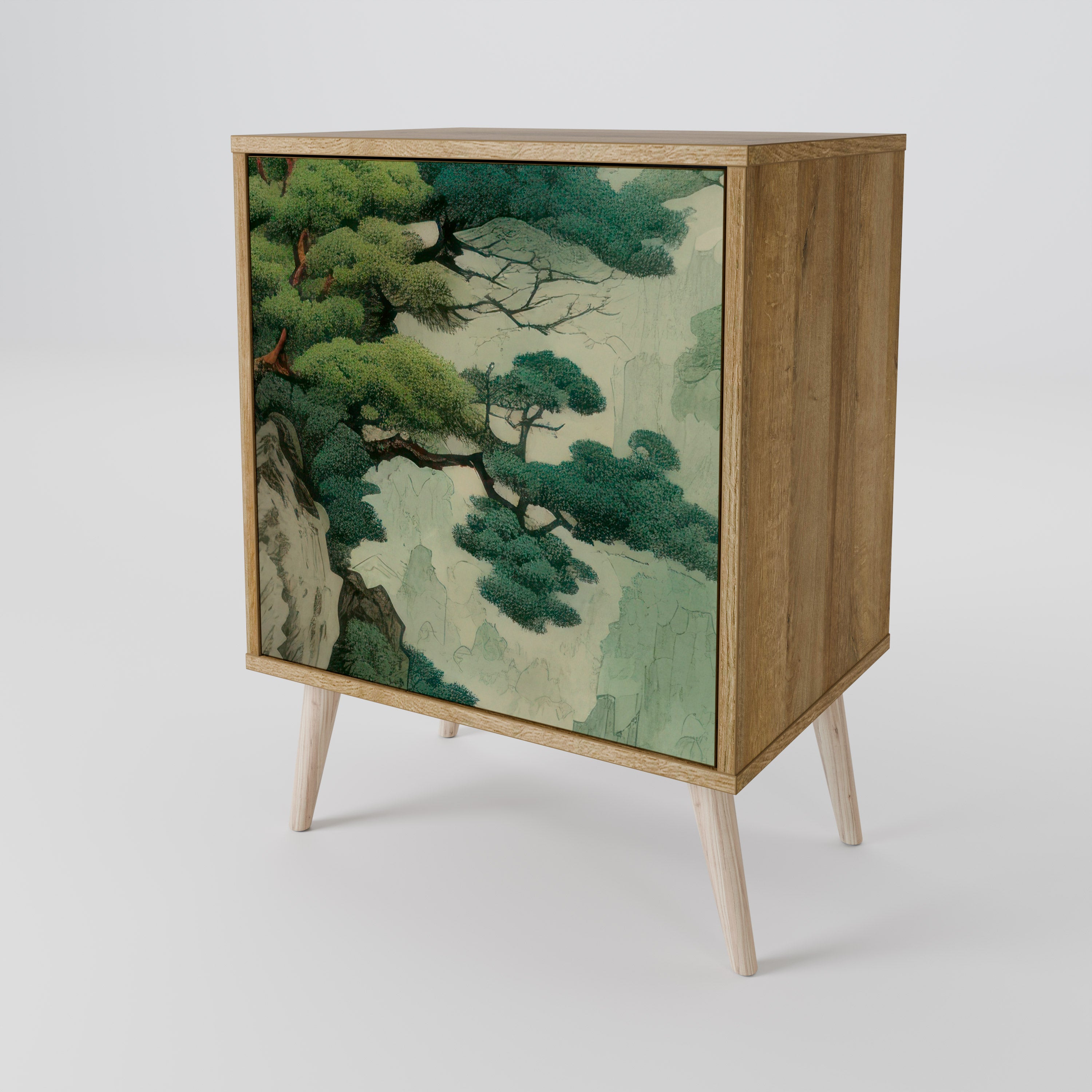 VERDURE ABYSS Sideboard mit 1 Tür in Eiche-Optik