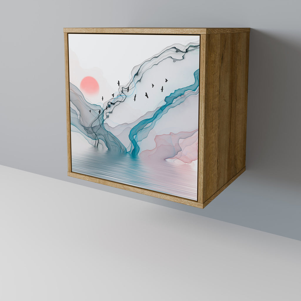 VELVET CROSSING Sideboard mit 1 Tür in Eiche-Optik