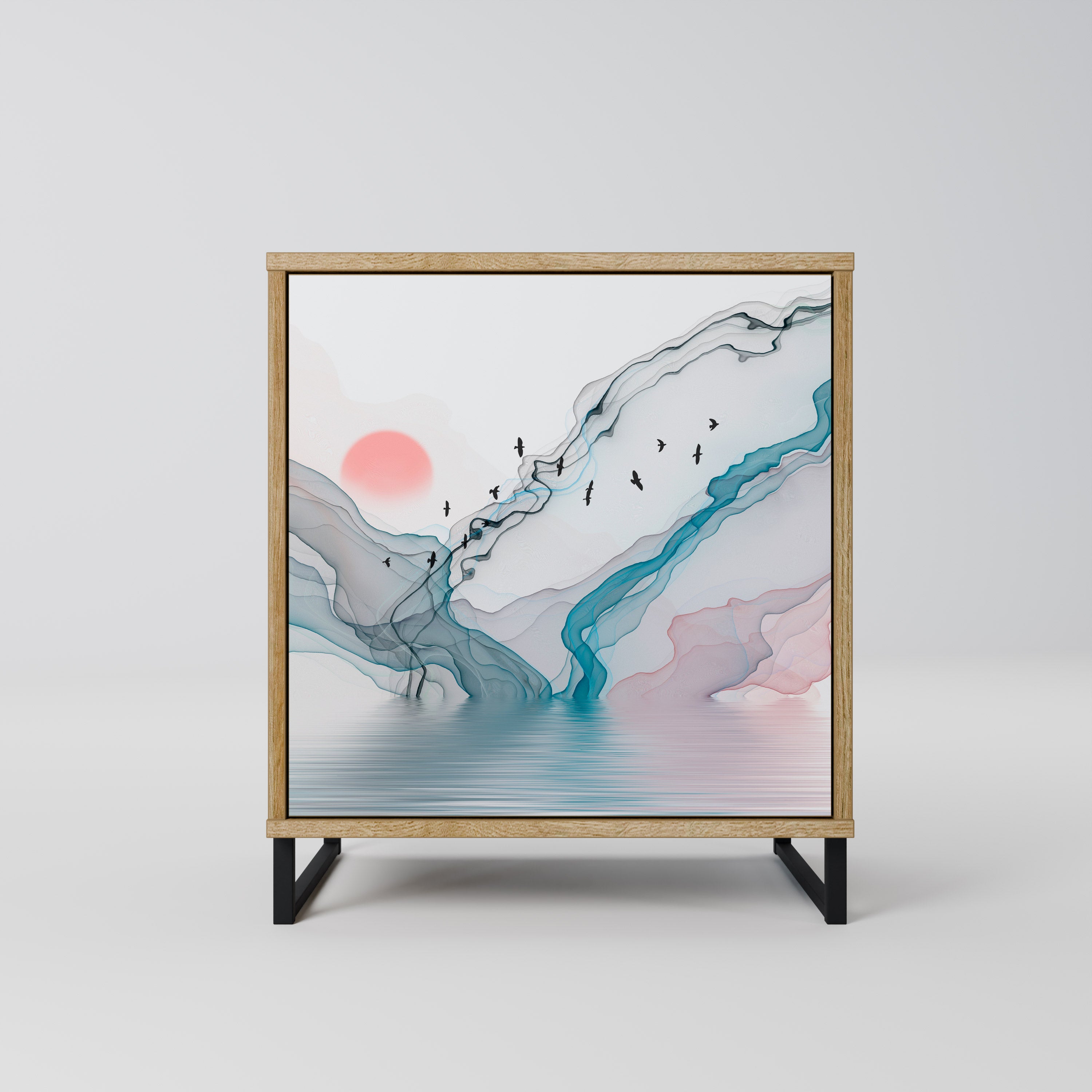 VELVET CROSSING Sideboard mit 1 Tür in Eiche-Optik