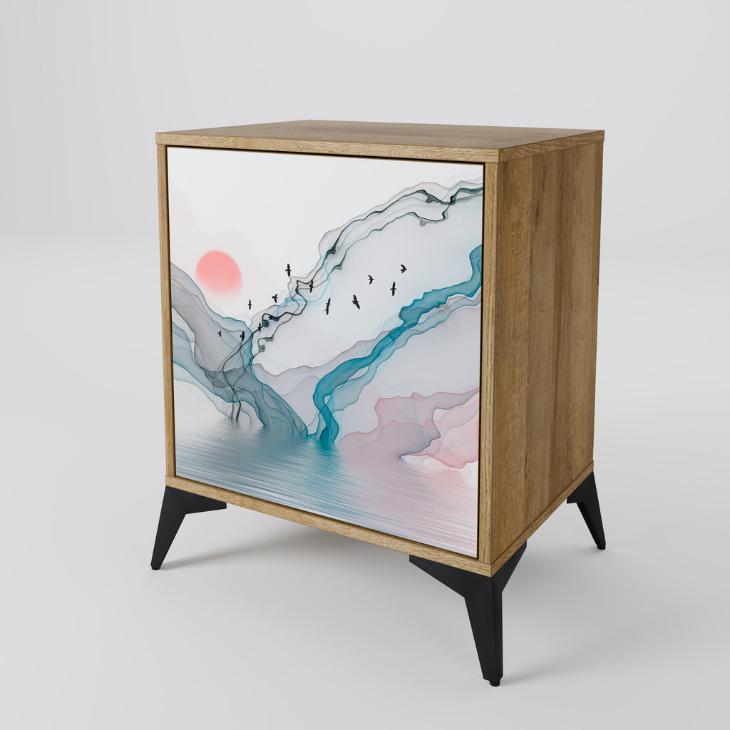 VELVET CROSSING Sideboard mit 1 Tür in Eiche-Optik