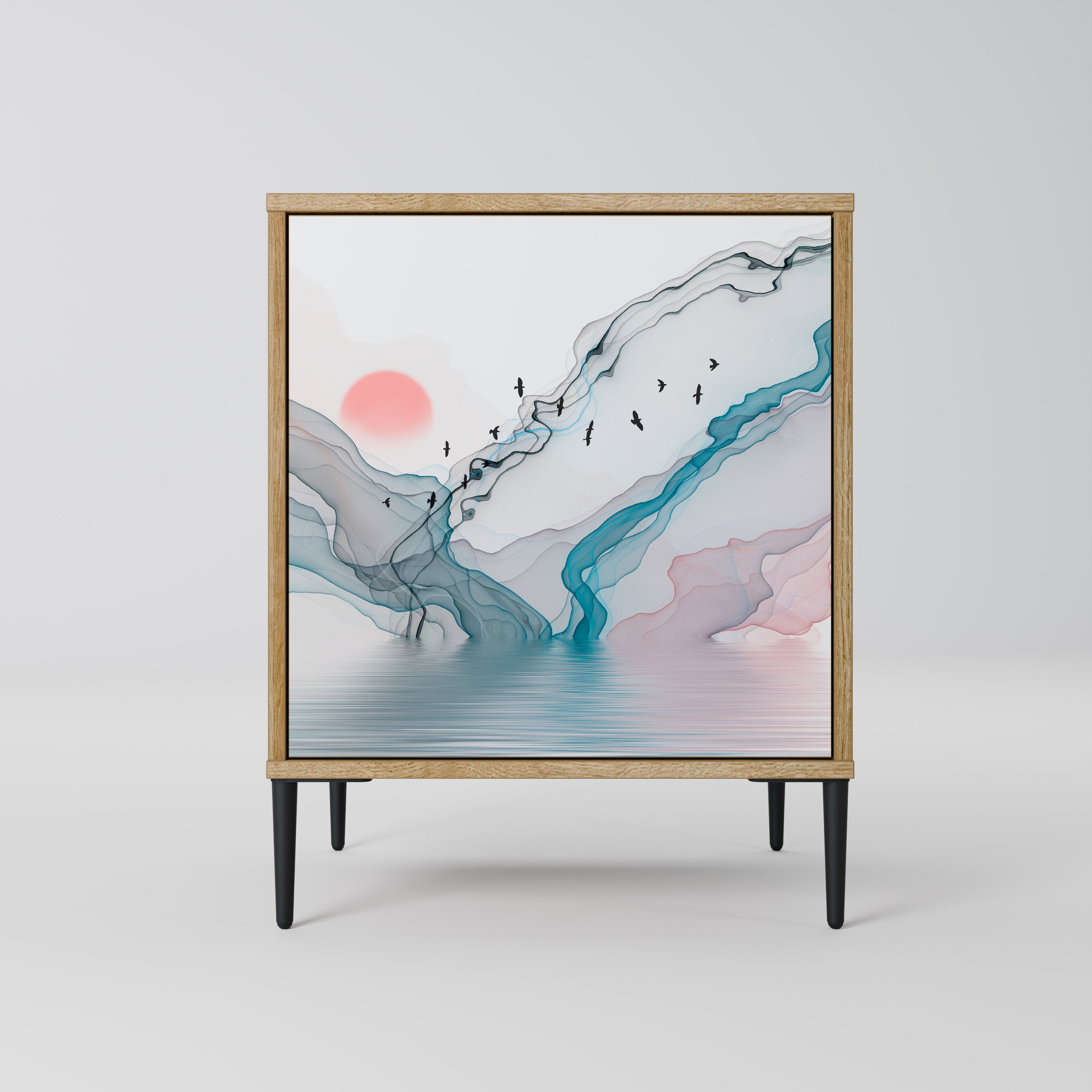 VELVET CROSSING Sideboard mit 1 Tür in Eiche-Optik