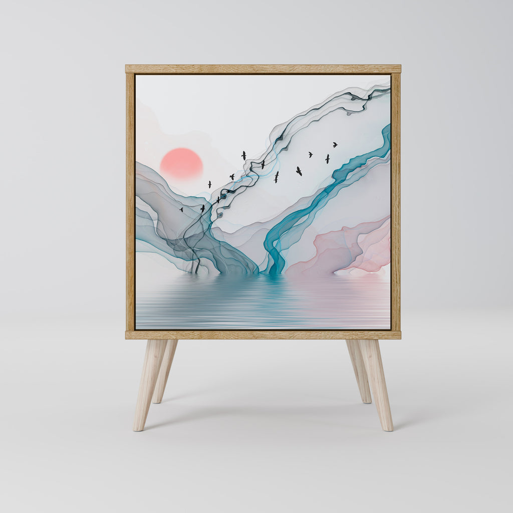 VELVET CROSSING Sideboard mit 1 Tür in Eiche-Optik