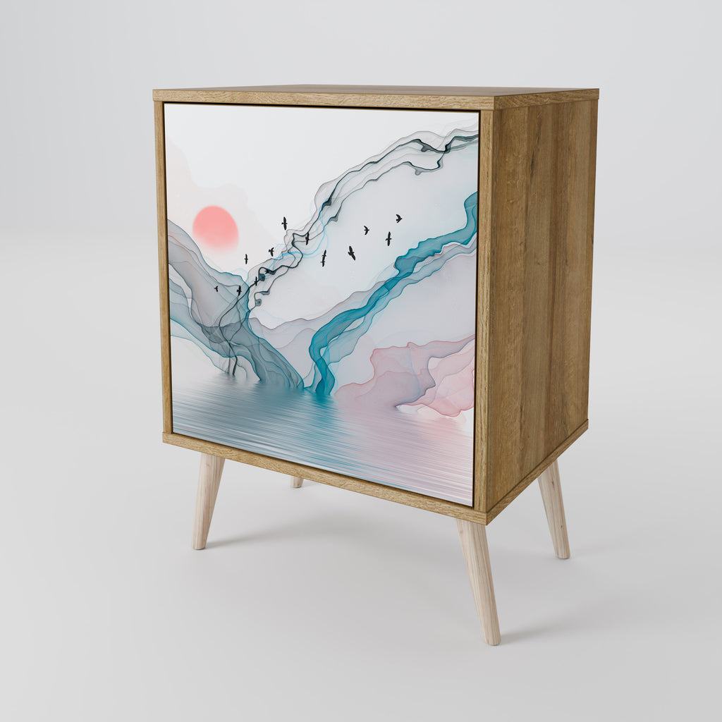 VELVET CROSSING Sideboard mit 1 Tür in Eiche-Optik