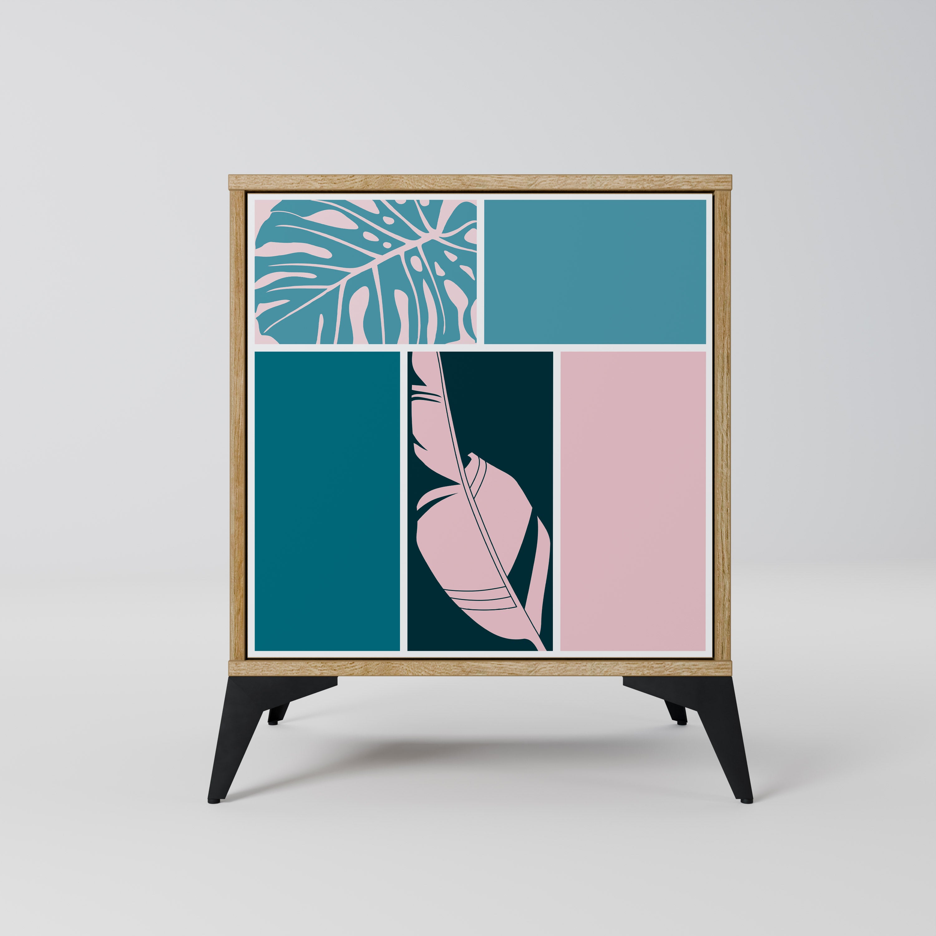 COMBINATION OF SHAPES Sideboard mit 1 Tür in Eiche-Optik