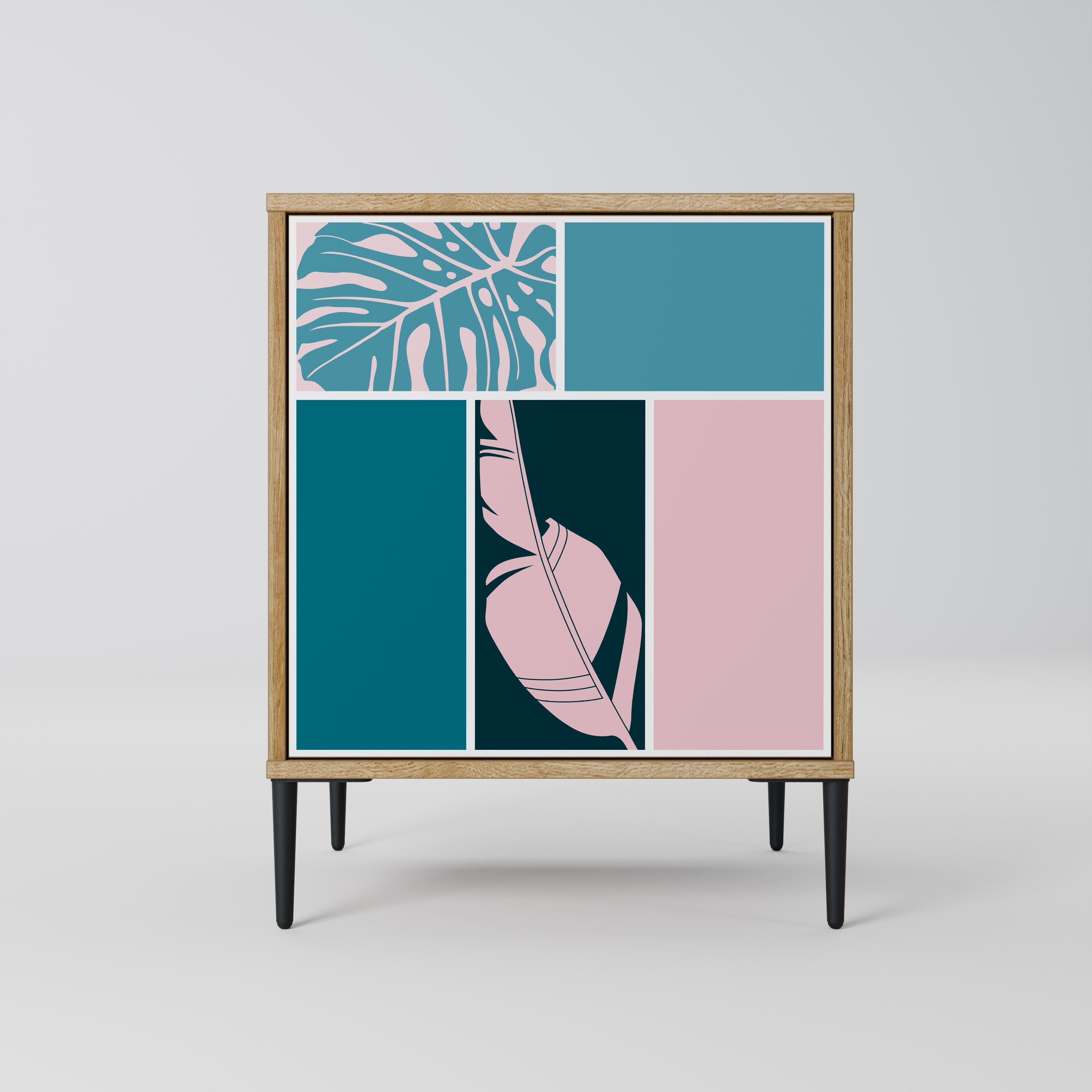 COMBINATION OF SHAPES Sideboard mit 1 Tür in Eiche-Optik