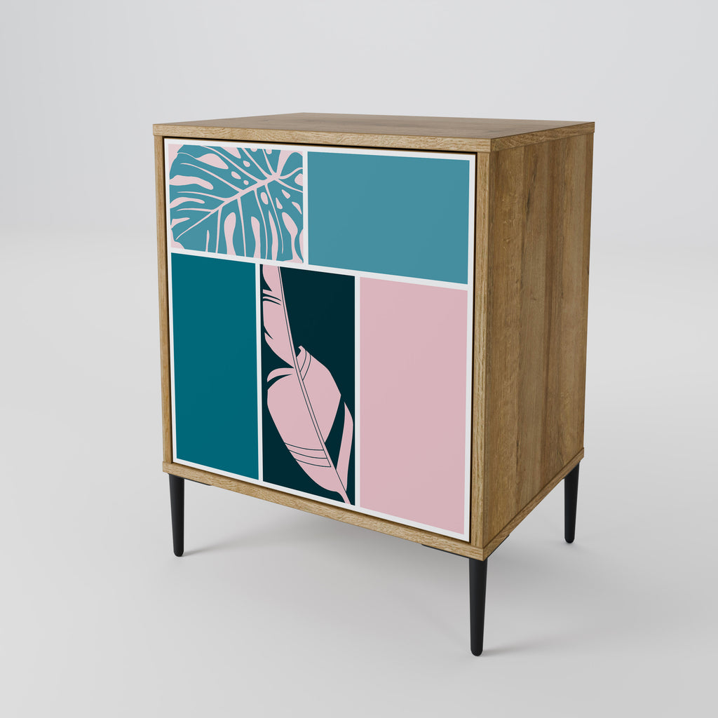 COMBINATION OF SHAPES Sideboard mit 1 Tür in Eiche-Optik