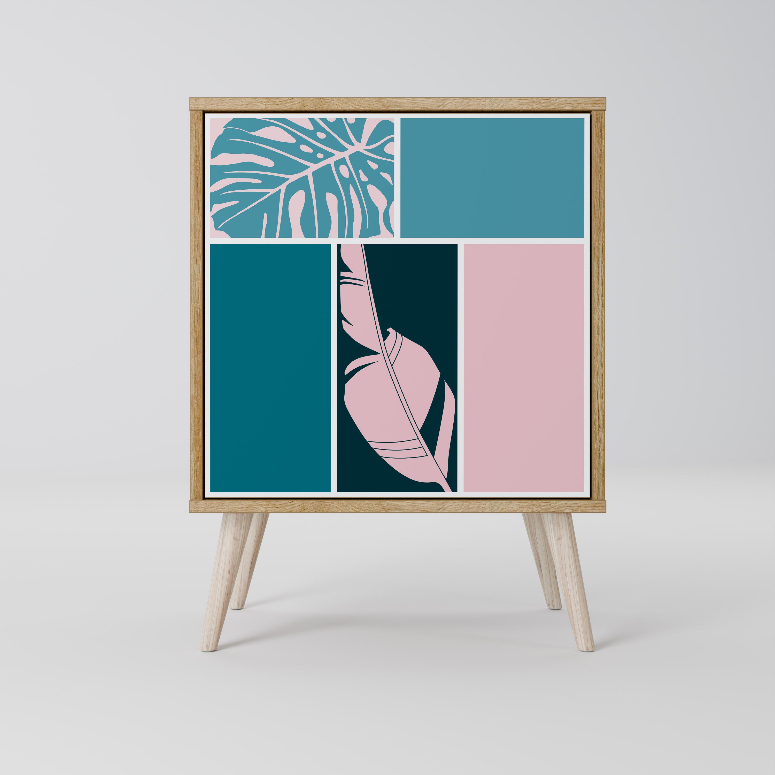 COMBINATION OF SHAPES Sideboard mit 1 Tür in Eiche-Optik