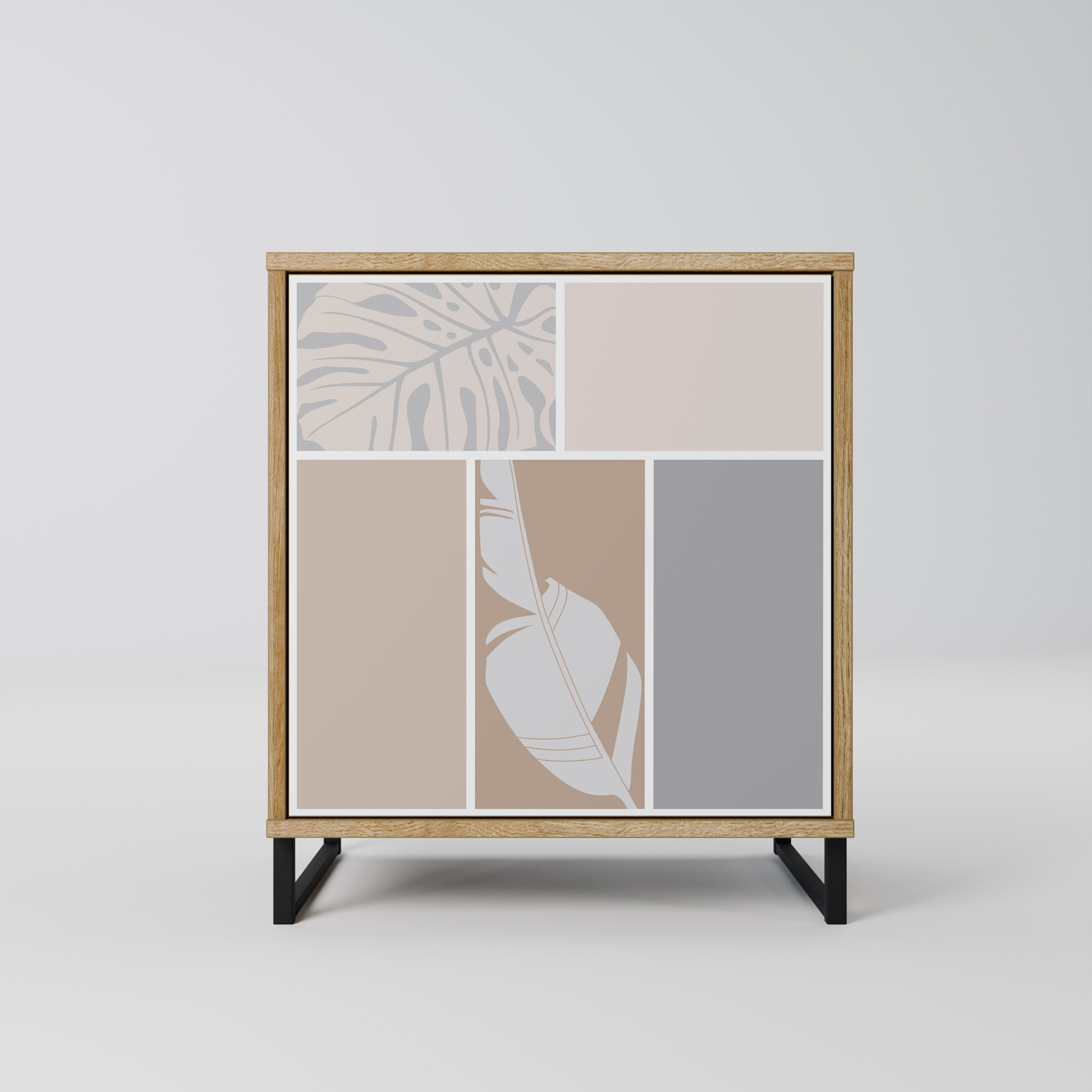 TROPICAL SHAPES Sideboard mit 1 Tür in Eiche-Optik