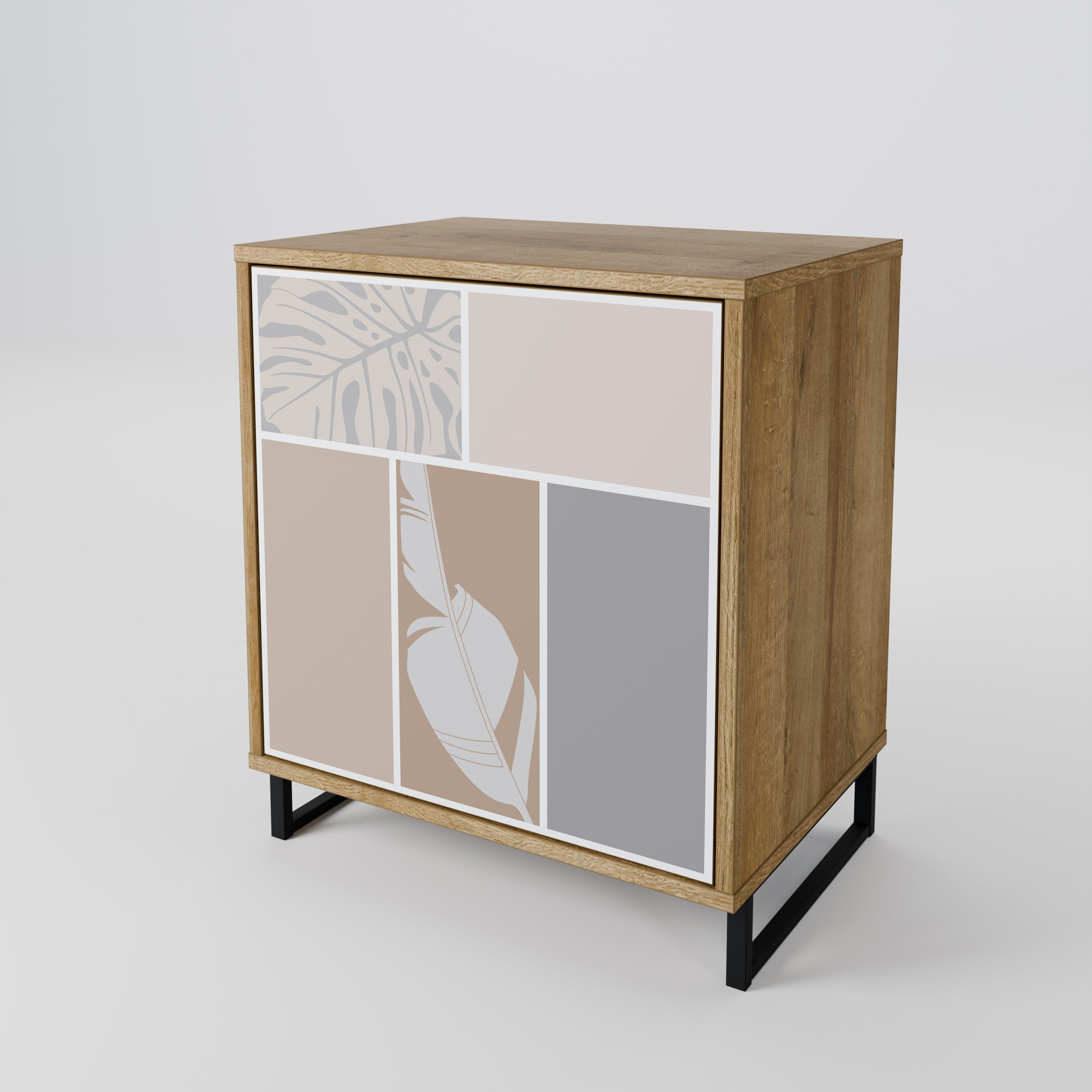 TROPICAL SHAPES Sideboard mit 1 Tür in Eiche-Optik
