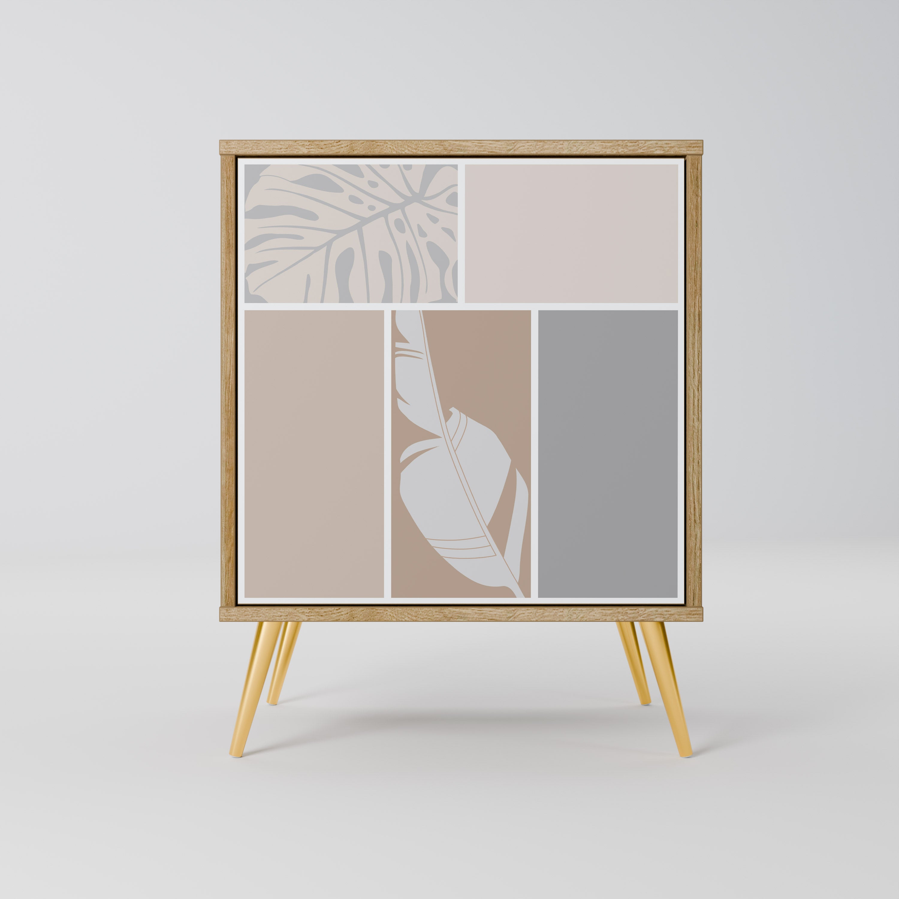 TROPICAL SHAPES Sideboard mit 1 Tür in Eiche-Optik