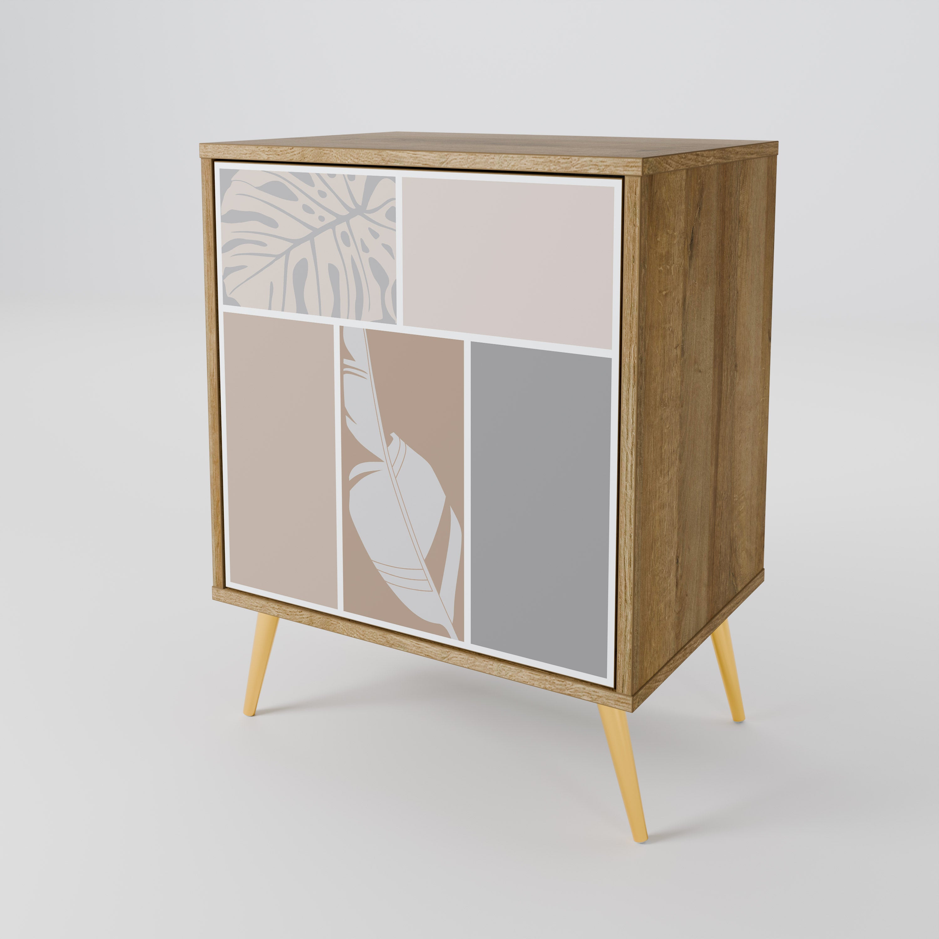 TROPICAL SHAPES Sideboard mit 1 Tür in Eiche-Optik