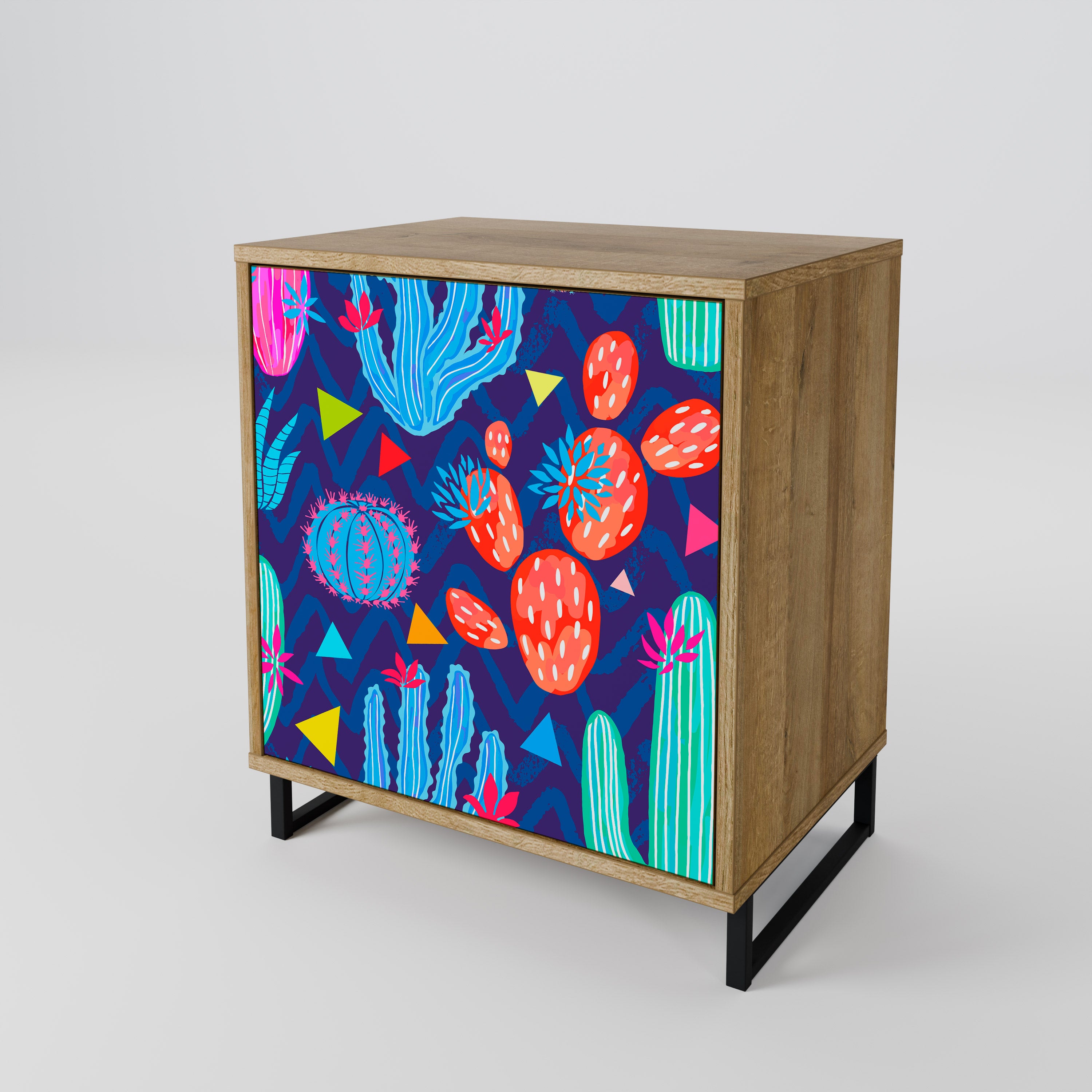 CACTUS VIBES 1-Door Sideboard in Oak Effect