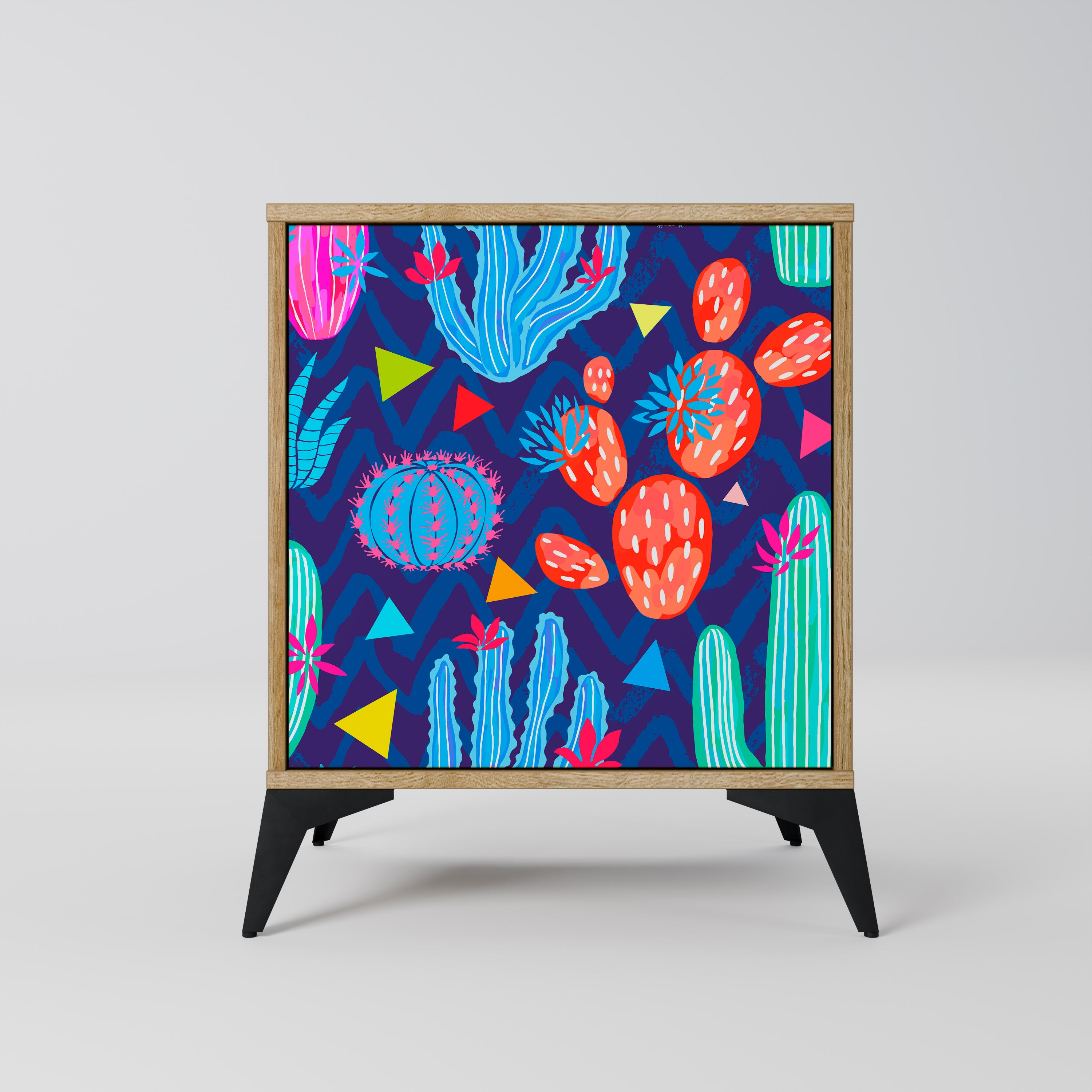 CACTUS VIBES Sideboard mit 1 Tür in Eiche-Optik