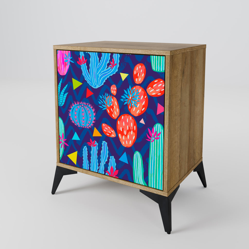 CACTUS VIBES 1-Door Sideboard in Oak Effect