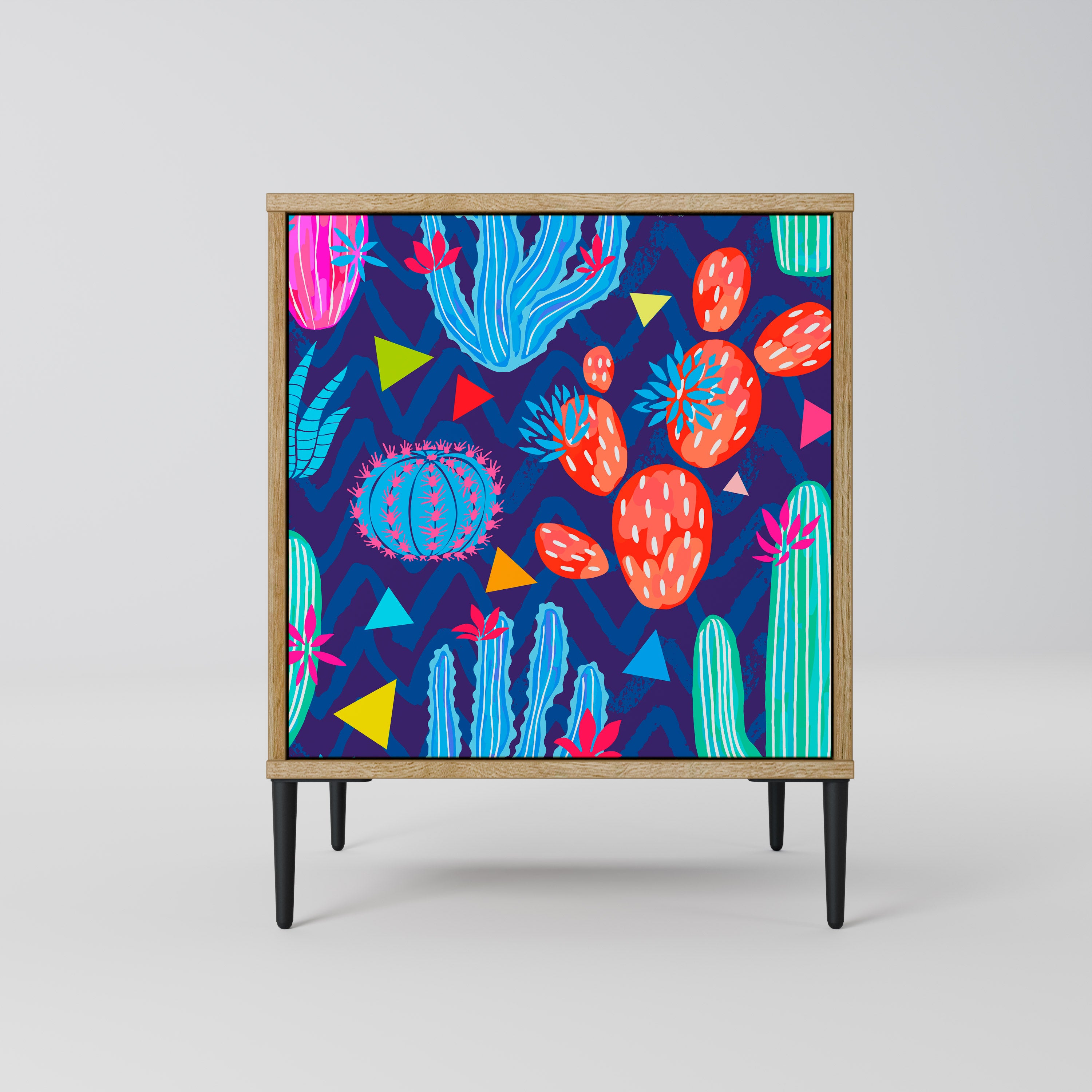 CACTUS VIBES Sideboard mit 1 Tür in Eiche-Optik
