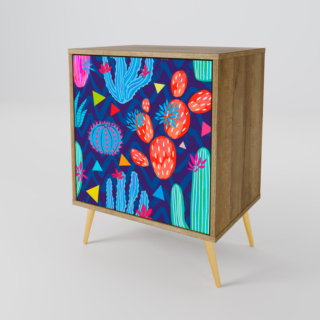 CACTUS VIBES 1-Door Sideboard in Oak Effect