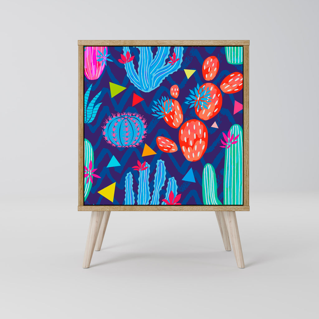 CACTUS VIBES 1-Door Sideboard in Oak Effect