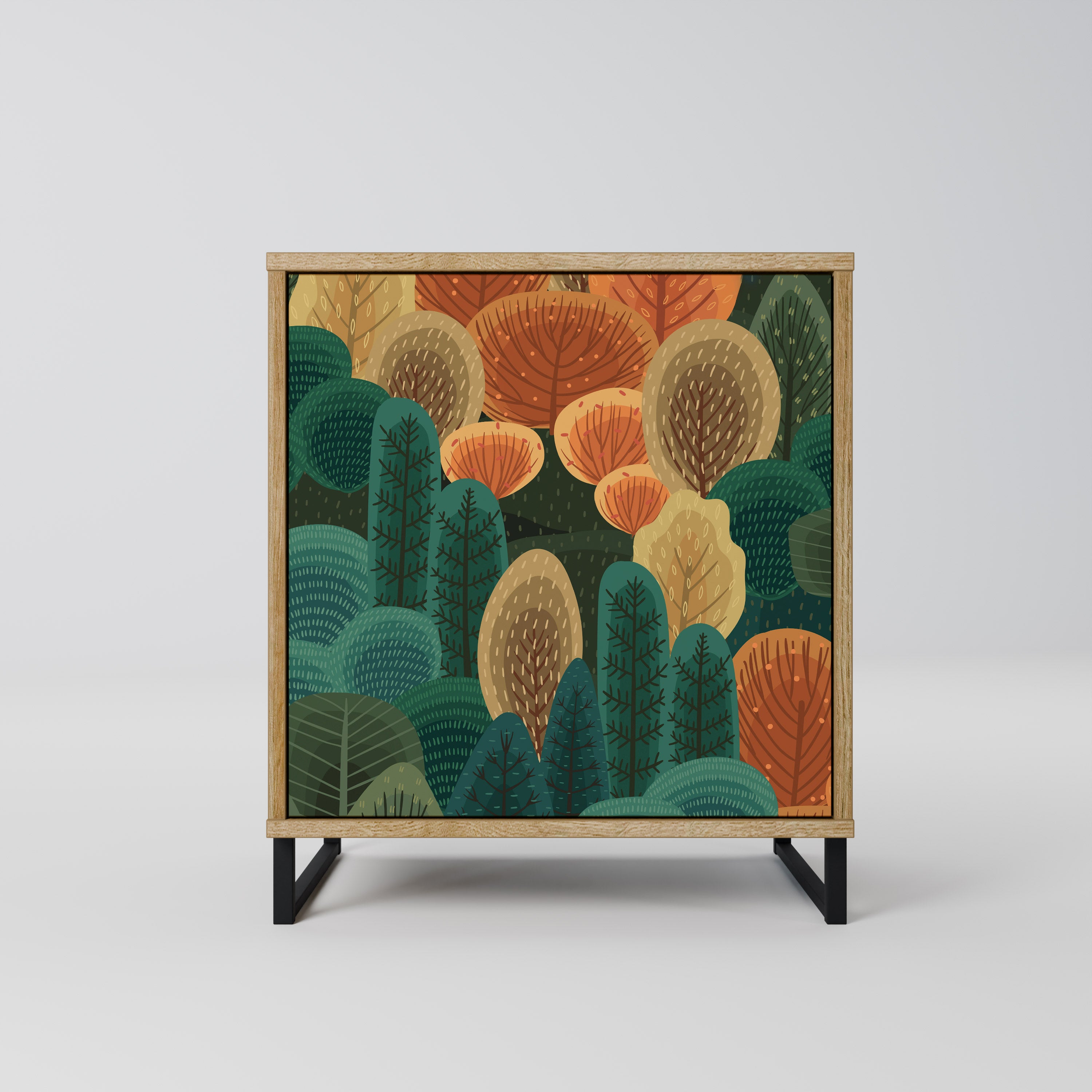 AUTUMN KALEIDOSCOPE Sideboard mit 1 Tür in Eiche-Optik