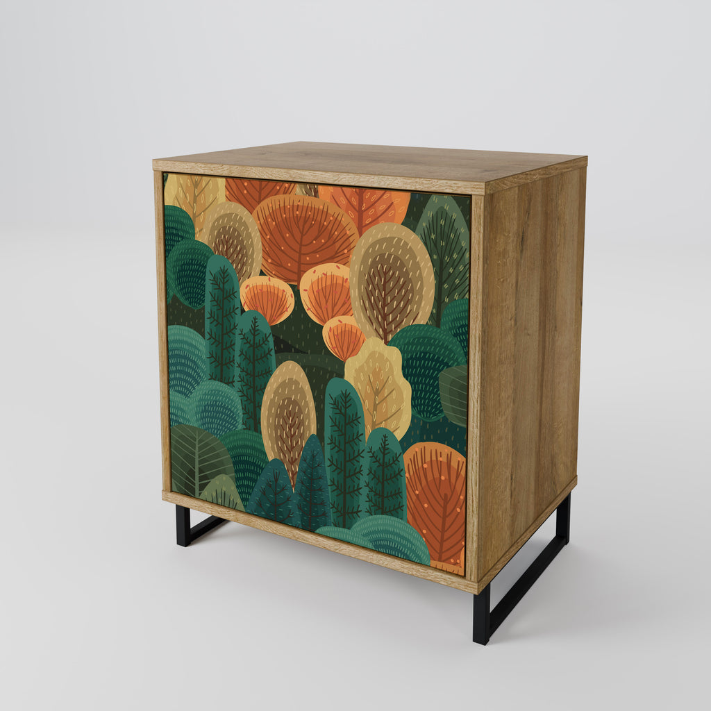 AUTUMN KALEIDOSCOPE Sideboard mit 1 Tür in Eiche-Optik