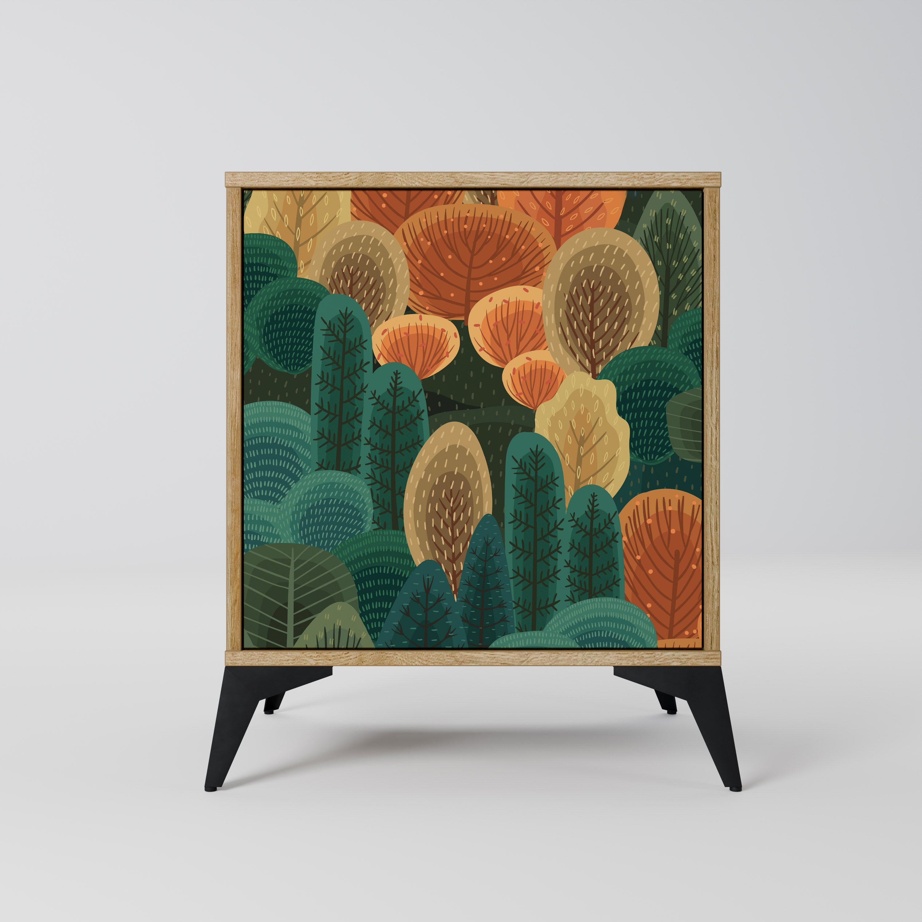 AUTUMN KALEIDOSCOPE Sideboard mit 1 Tür in Eiche-Optik