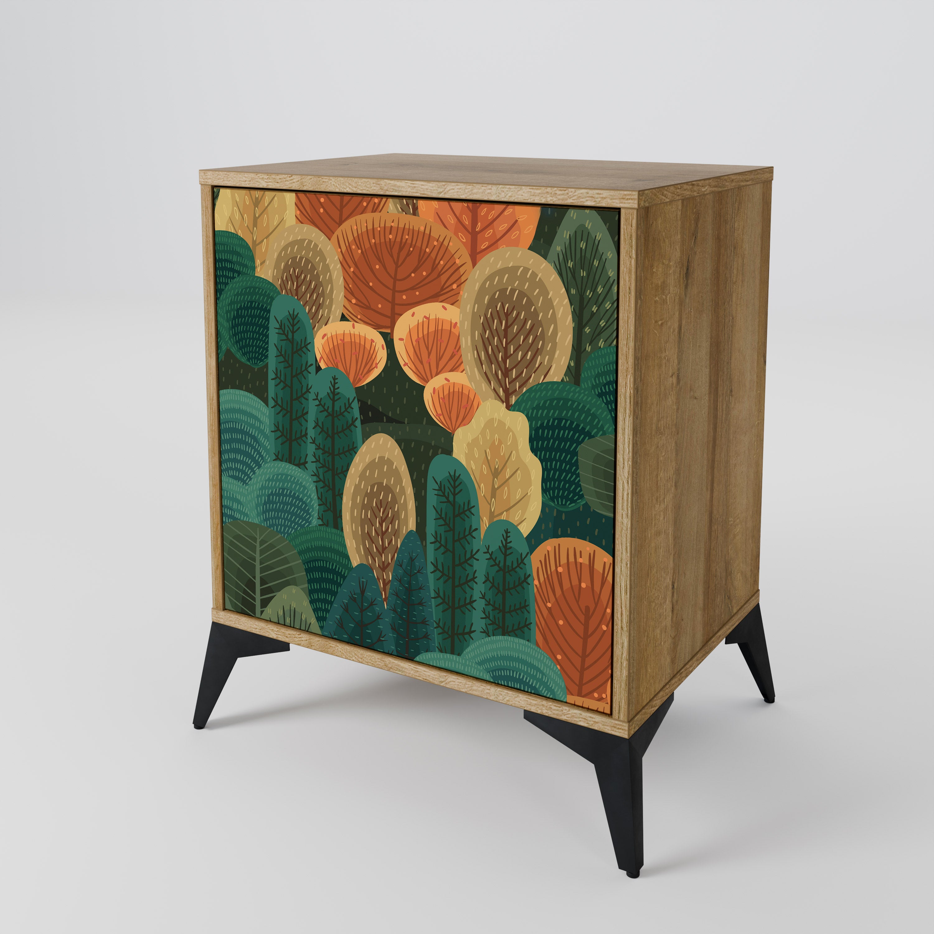 AUTUMN KALEIDOSCOPE Sideboard mit 1 Tür in Eiche-Optik