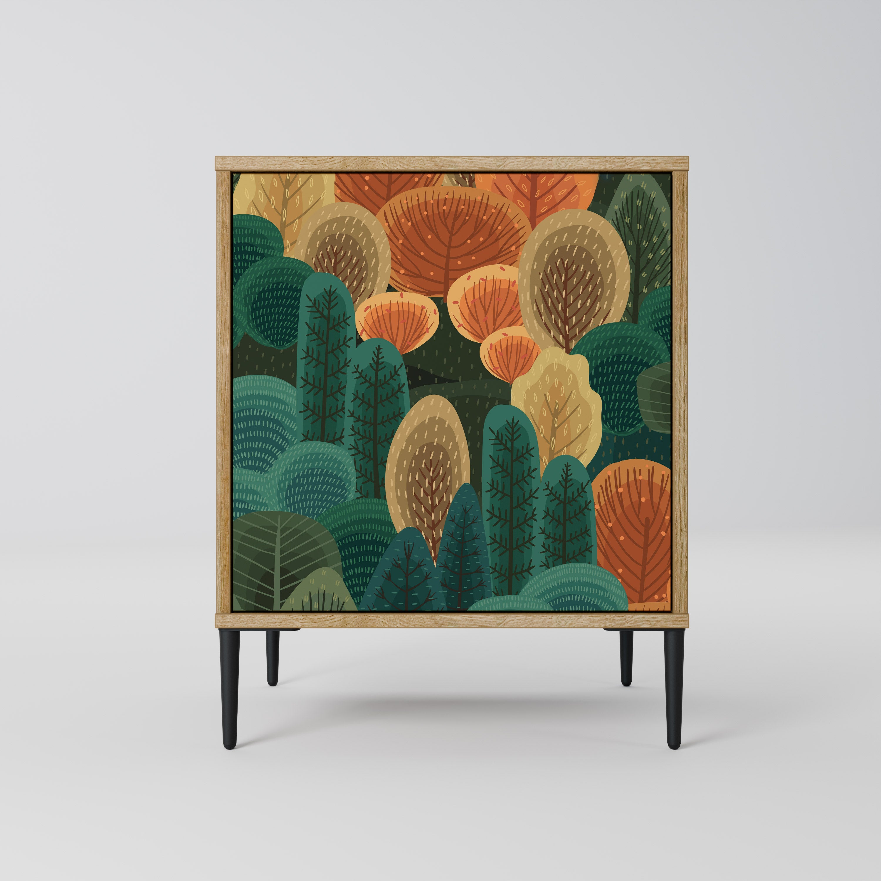 AUTUMN KALEIDOSCOPE Sideboard mit 1 Tür in Eiche-Optik