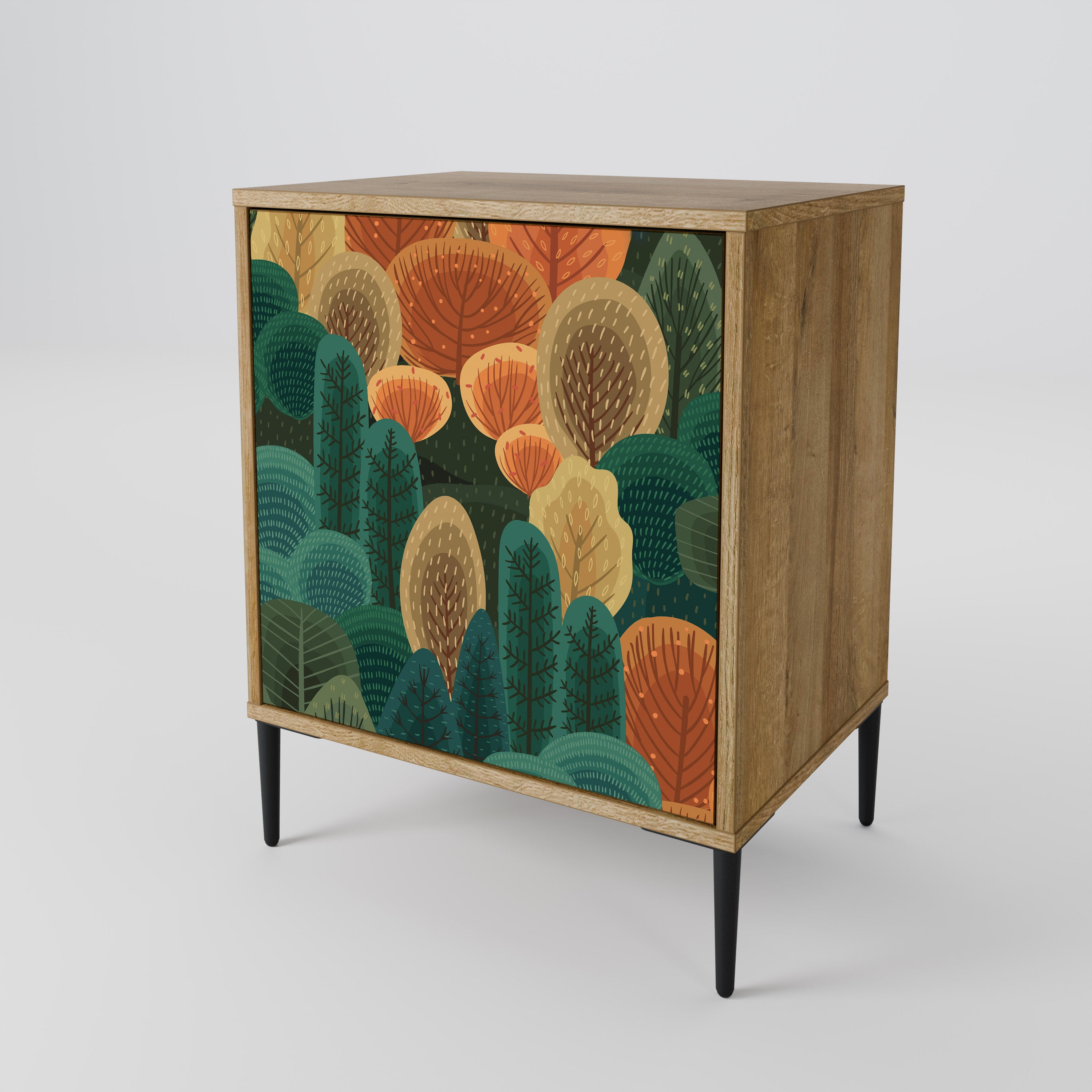 AUTUMN KALEIDOSCOPE Sideboard mit 1 Tür in Eiche-Optik