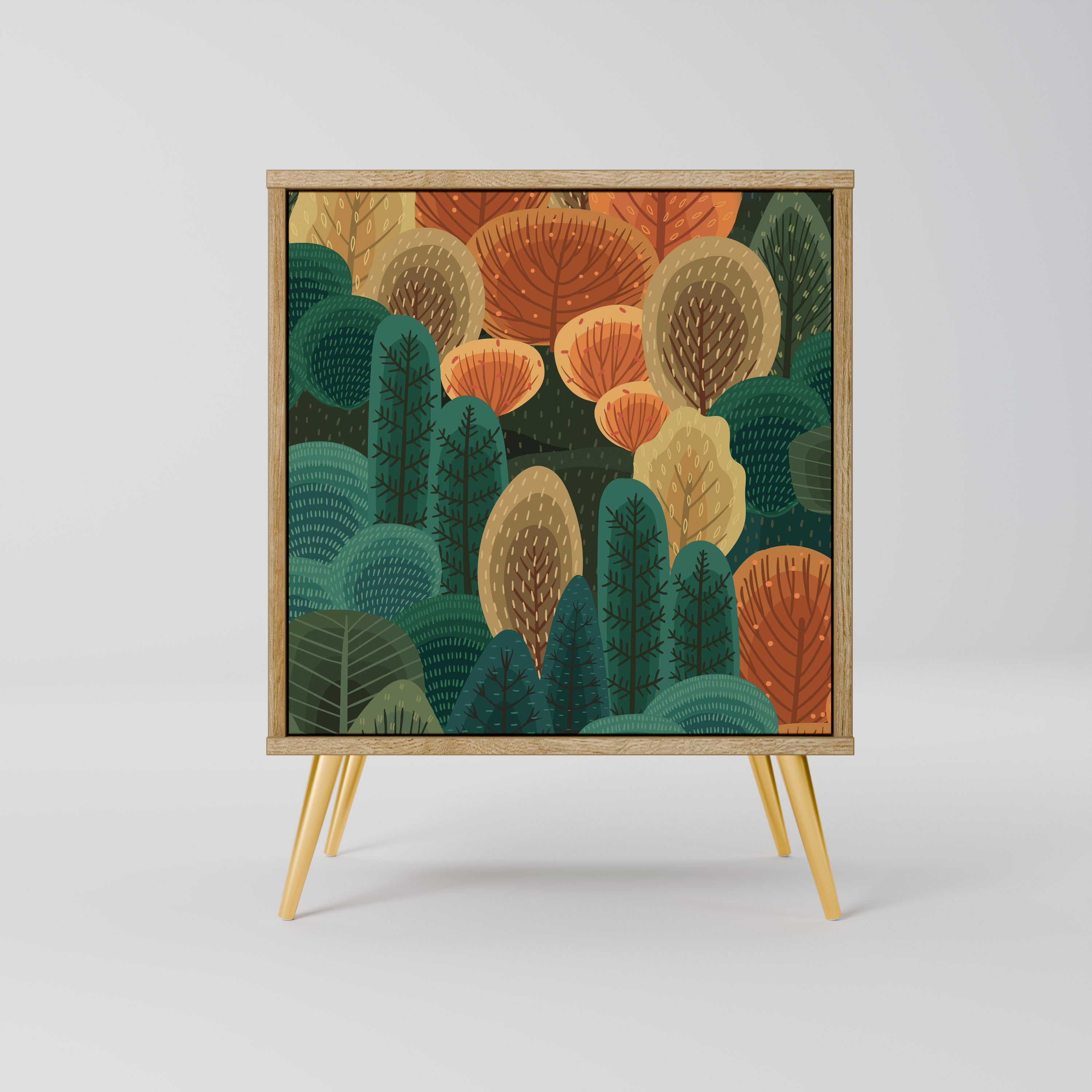 AUTUMN KALEIDOSCOPE Sideboard mit 1 Tür in Eiche-Optik