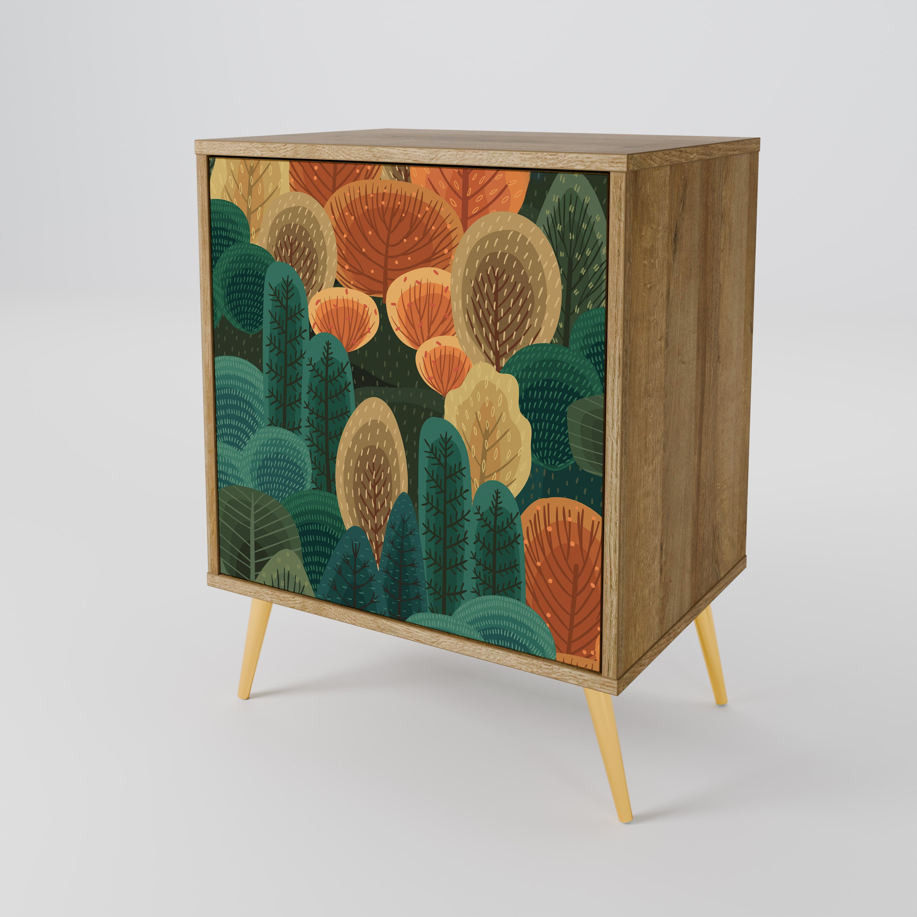 AUTUMN KALEIDOSCOPE Sideboard mit 1 Tür in Eiche-Optik