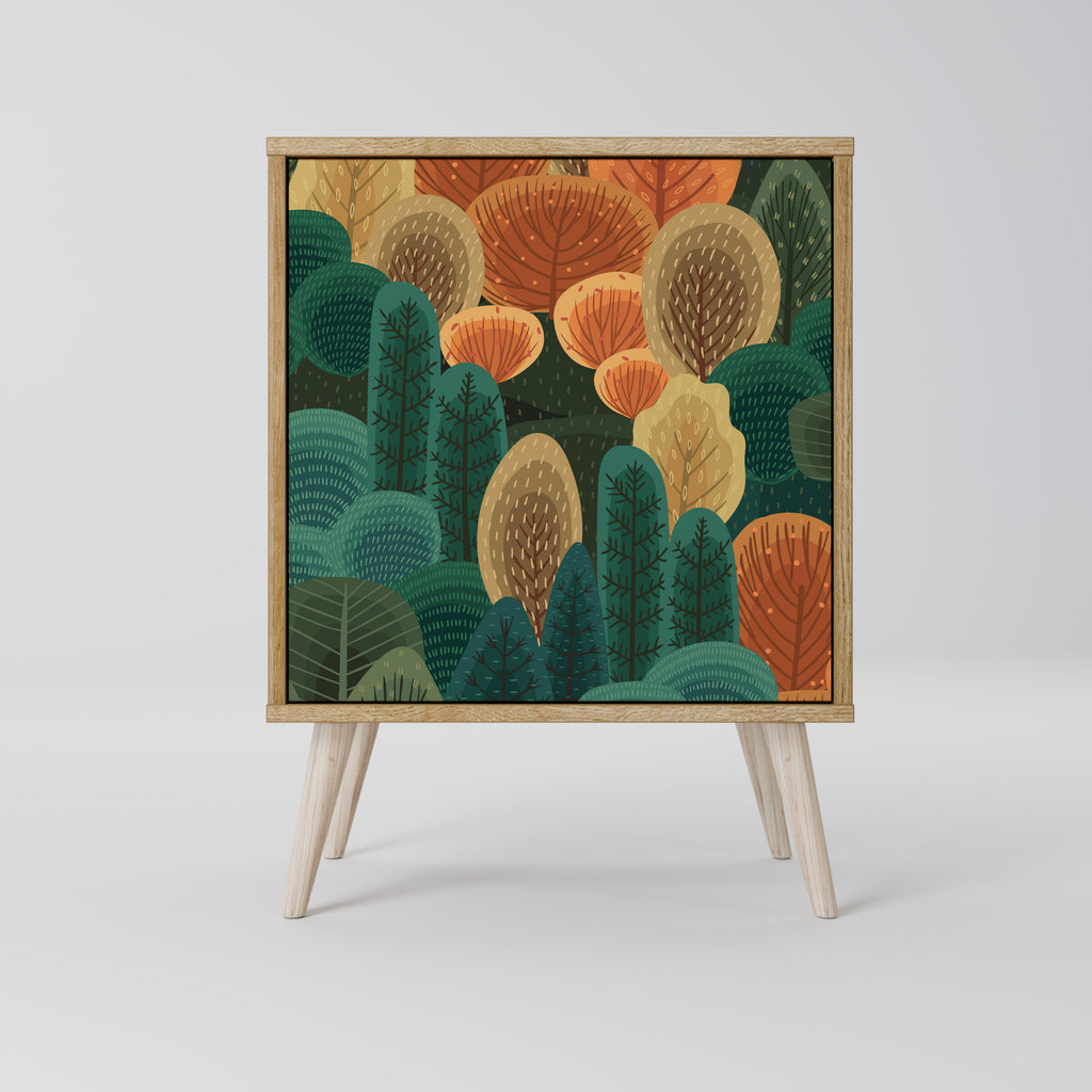 AUTUMN KALEIDOSCOPE Sideboard mit 1 Tür in Eiche-Optik