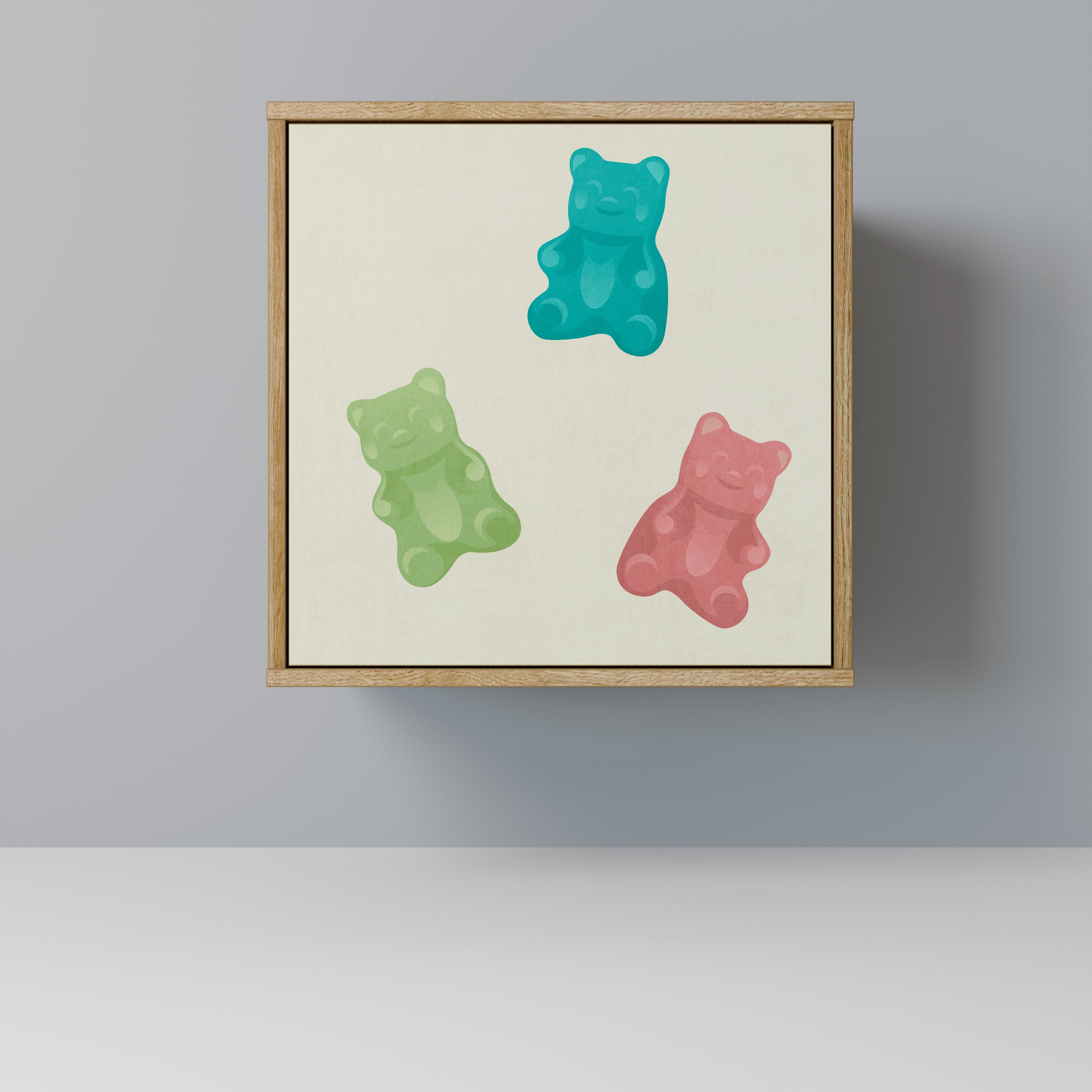 GUMMY BEARS Sideboard mit 1 Tür in Eiche-Optik