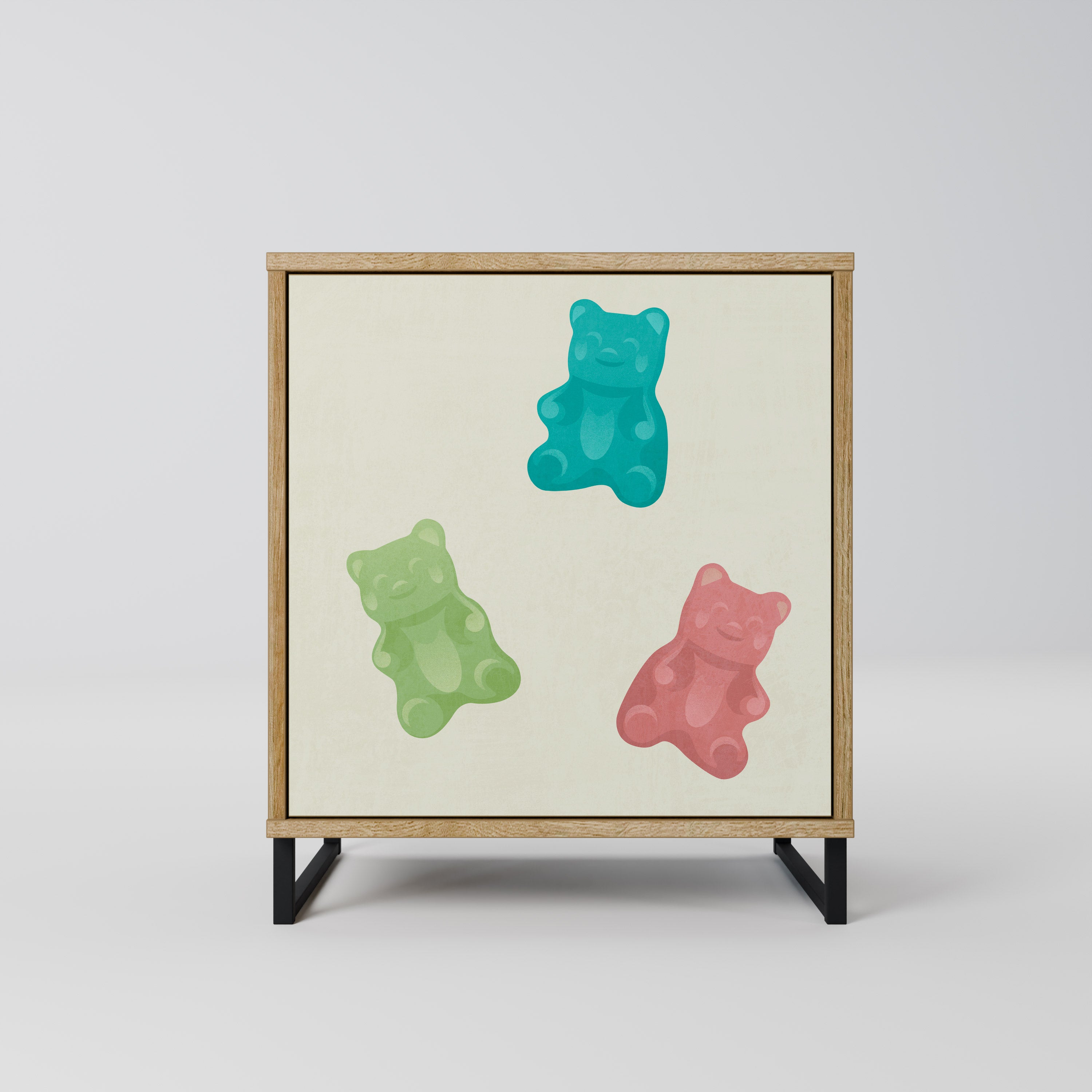 GUMMY BEARS Sideboard mit 1 Tür in Eiche-Optik