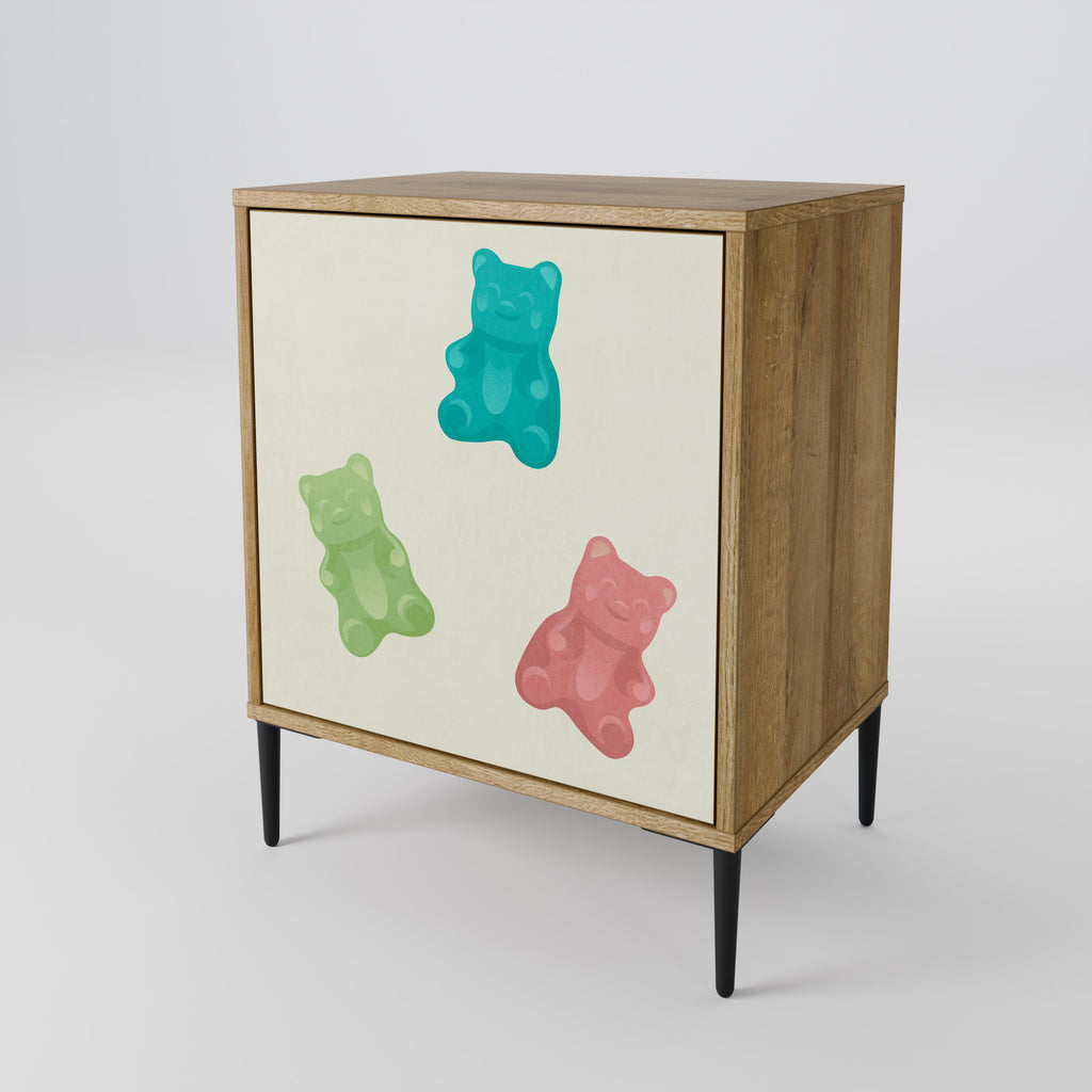 GUMMY BEARS Sideboard mit 1 Tür in Eiche-Optik