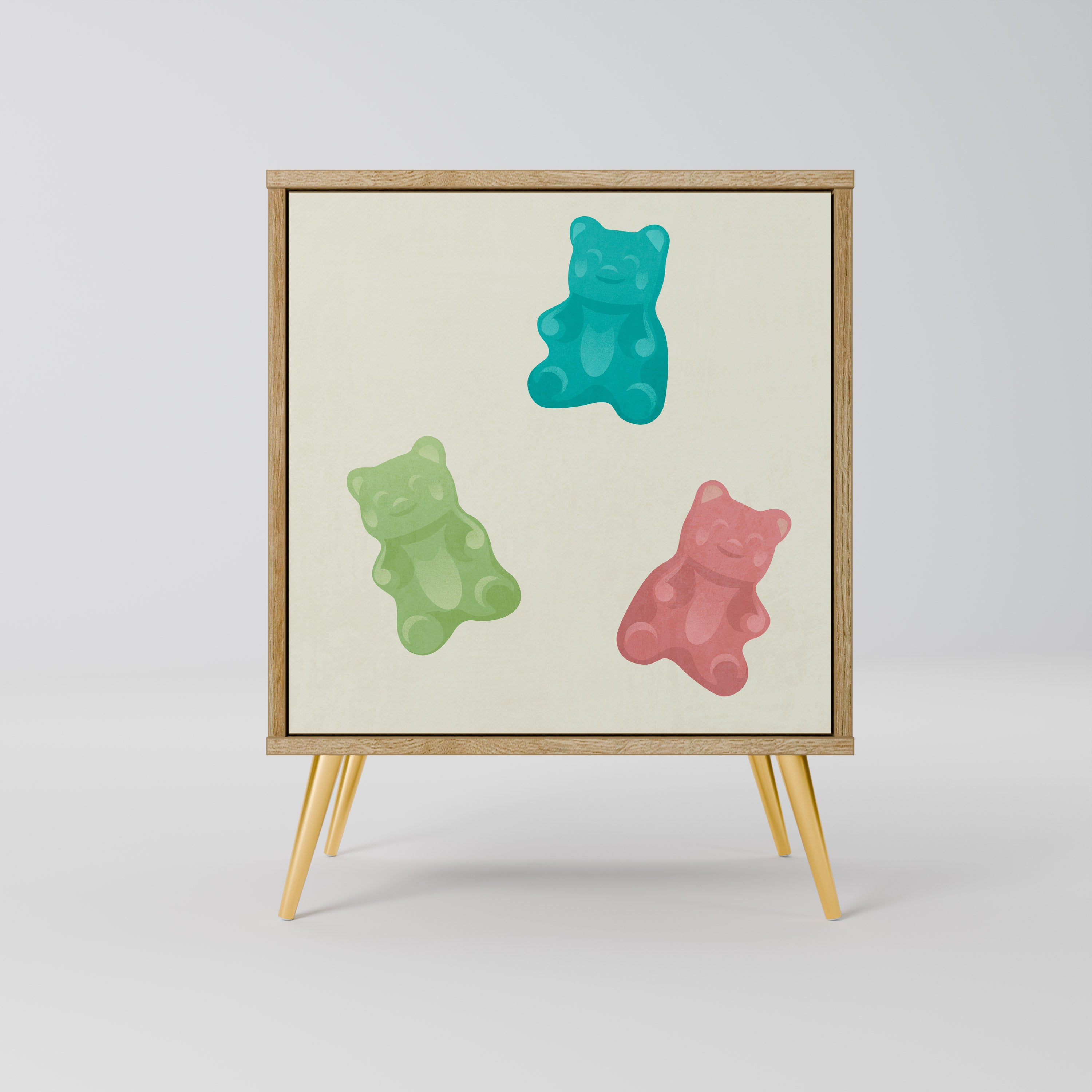 GUMMY BEARS Sideboard mit 1 Tür in Eiche-Optik