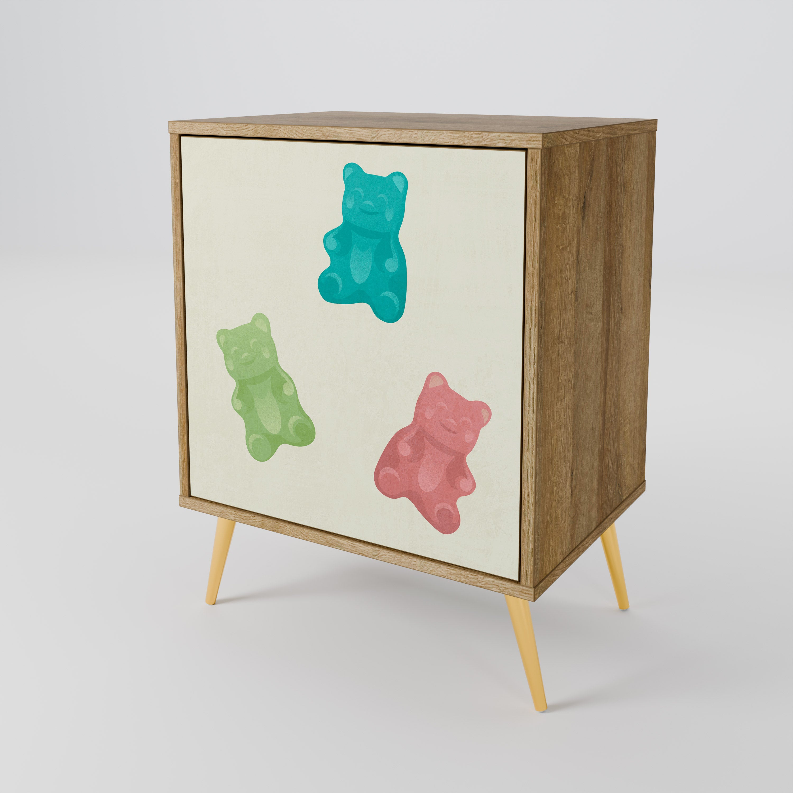 GUMMY BEARS Sideboard mit 1 Tür in Eiche-Optik