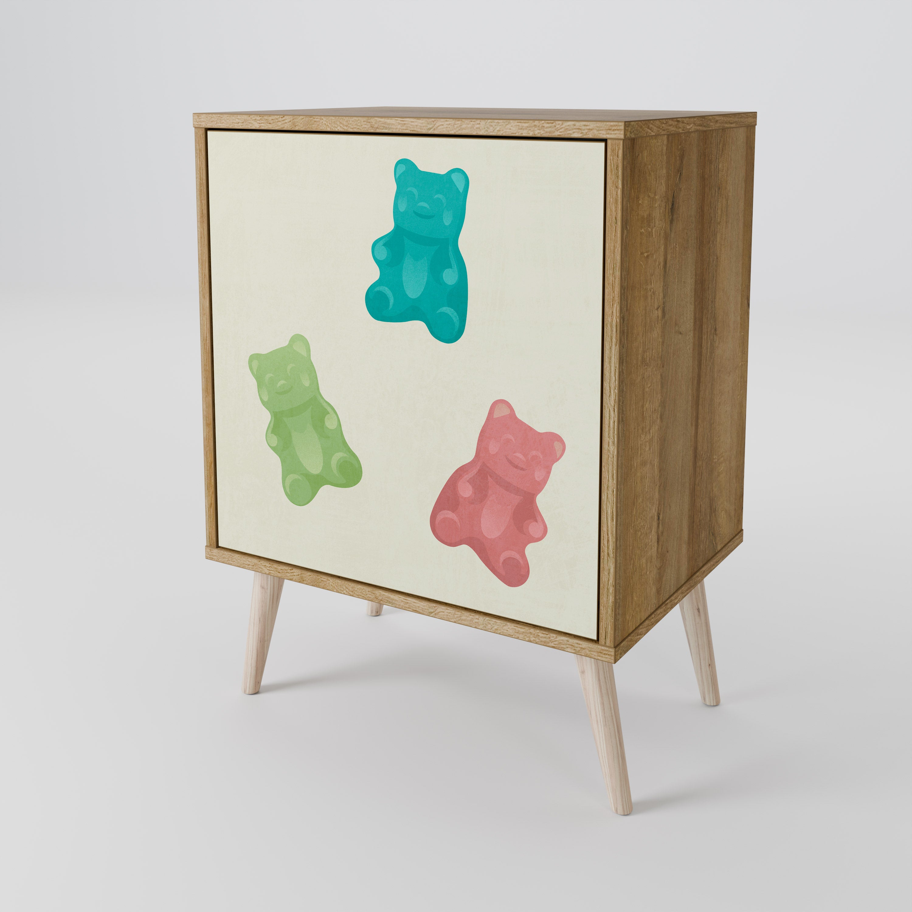 GUMMY BEARS Sideboard mit 1 Tür in Eiche-Optik
