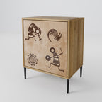 AFRICAN STYLE Sideboard mit 1 Tür in Eiche-Optik