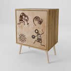 AFRICAN STYLE Sideboard mit 1 Tür in Eiche-Optik