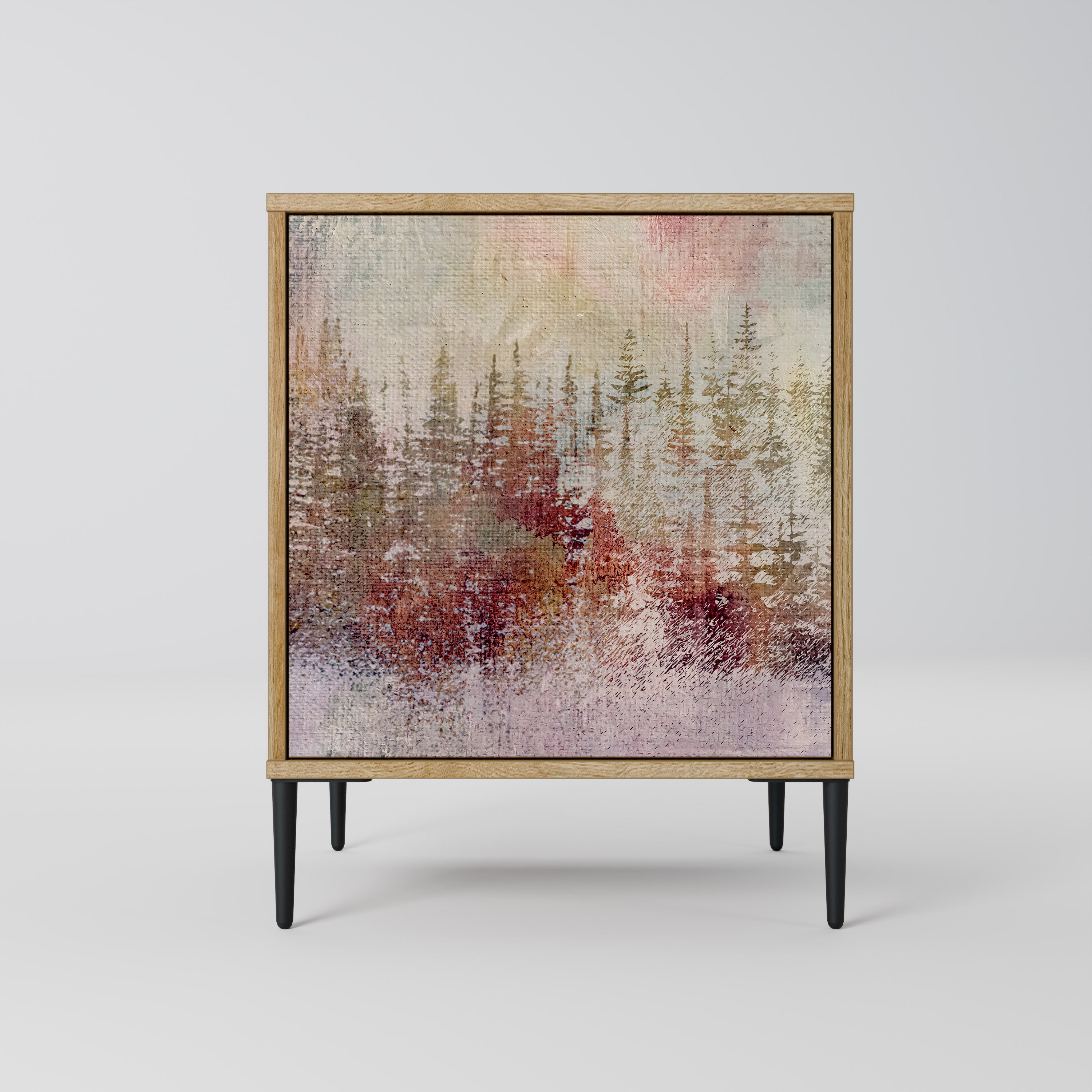 VEILED SUMMIT Sideboard mit 1 Tür in Eiche-Optik