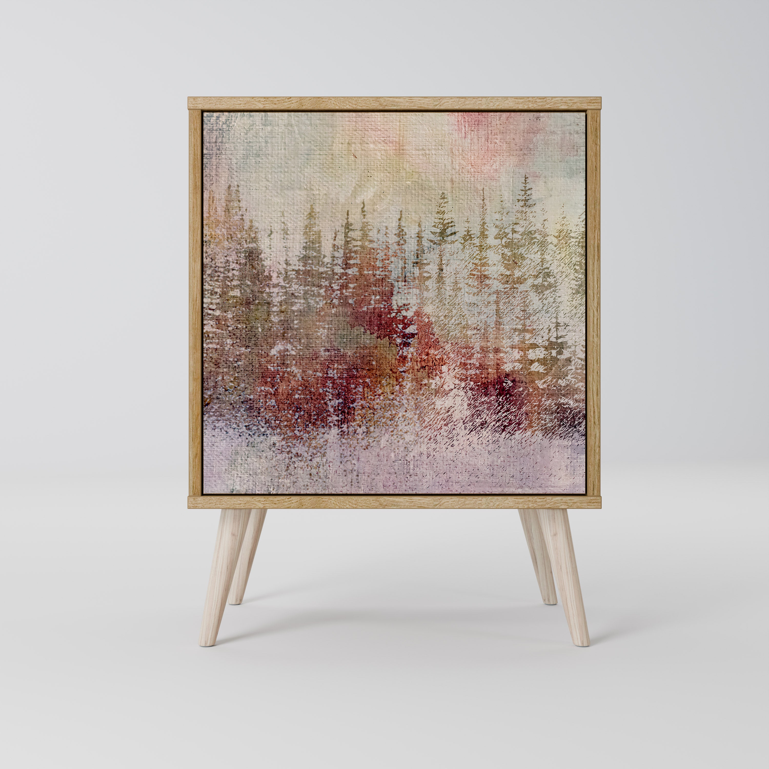 VEILED SUMMIT Sideboard mit 1 Tür in Eiche-Optik