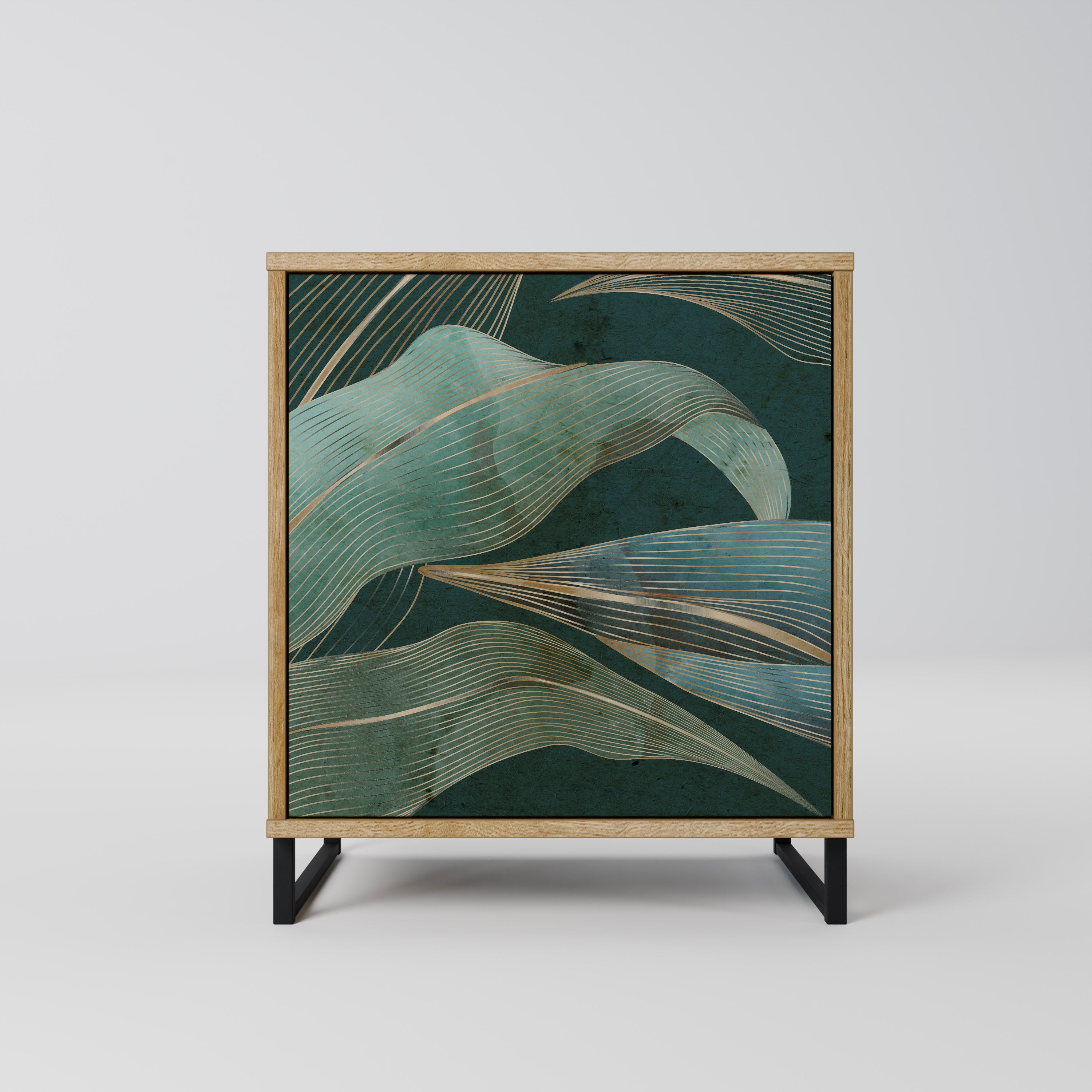 ROYAL GREEN Sideboard mit 1 Tür in Eiche-Optik