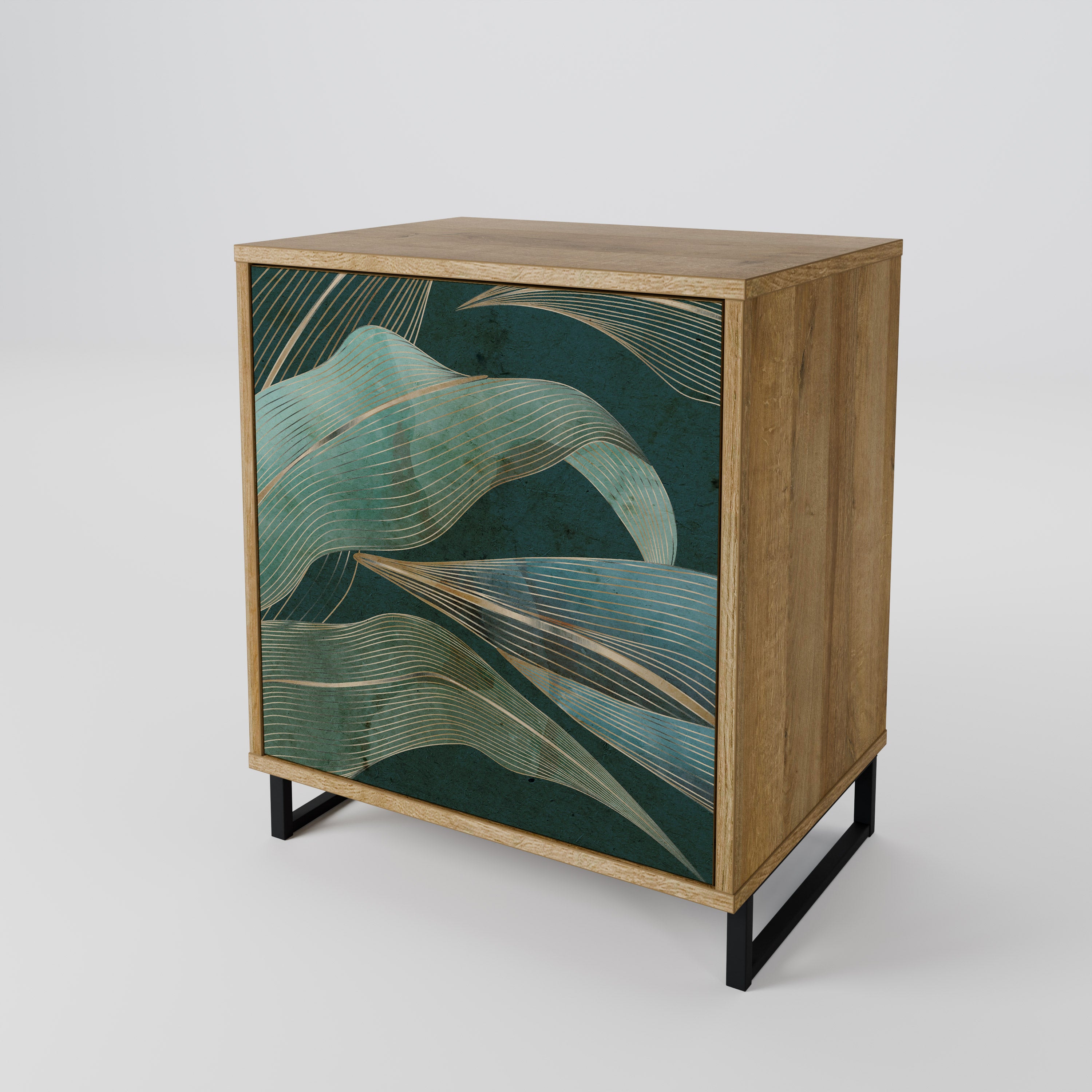 ROYAL GREEN Sideboard mit 1 Tür in Eiche-Optik