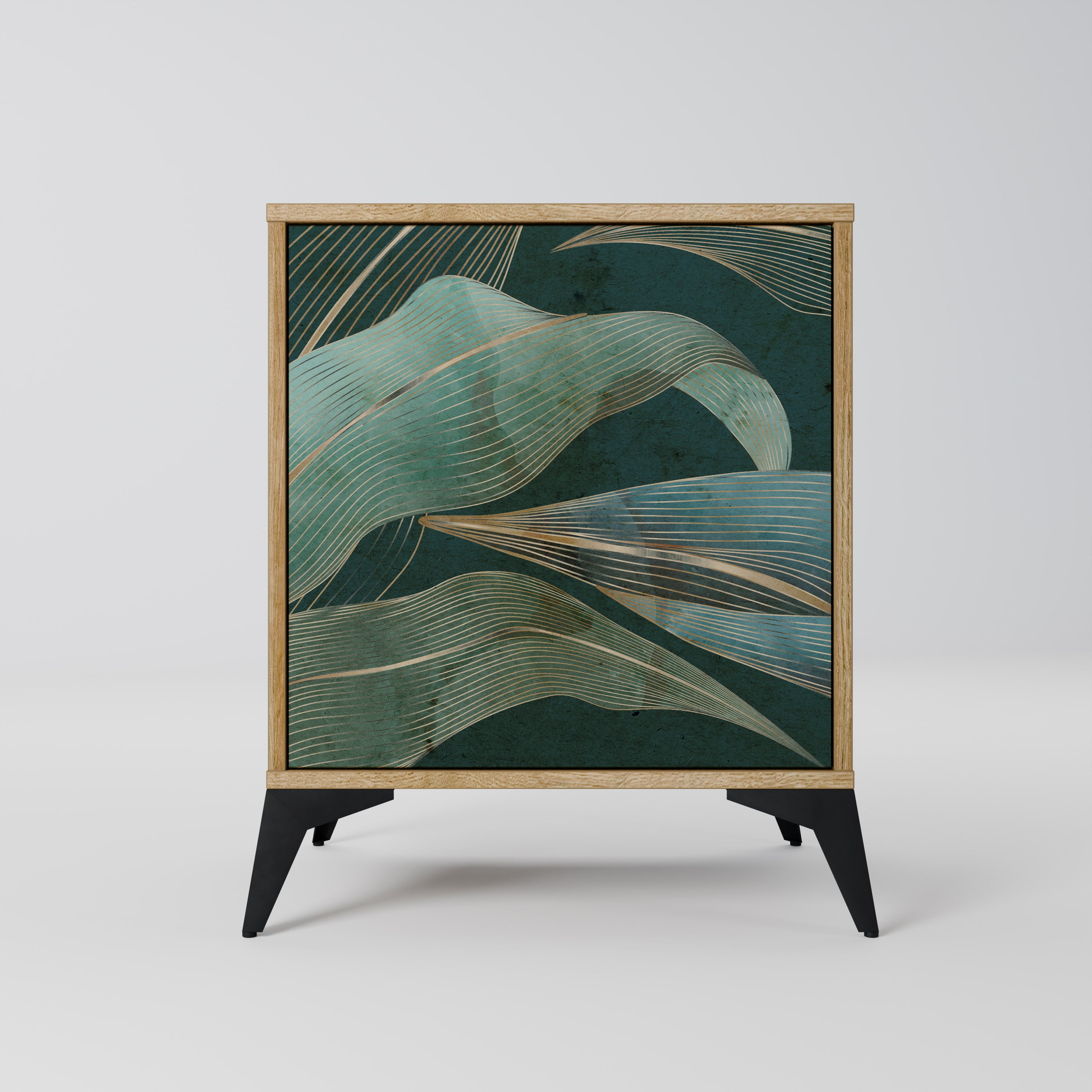 ROYAL GREEN Sideboard mit 1 Tür in Eiche-Optik