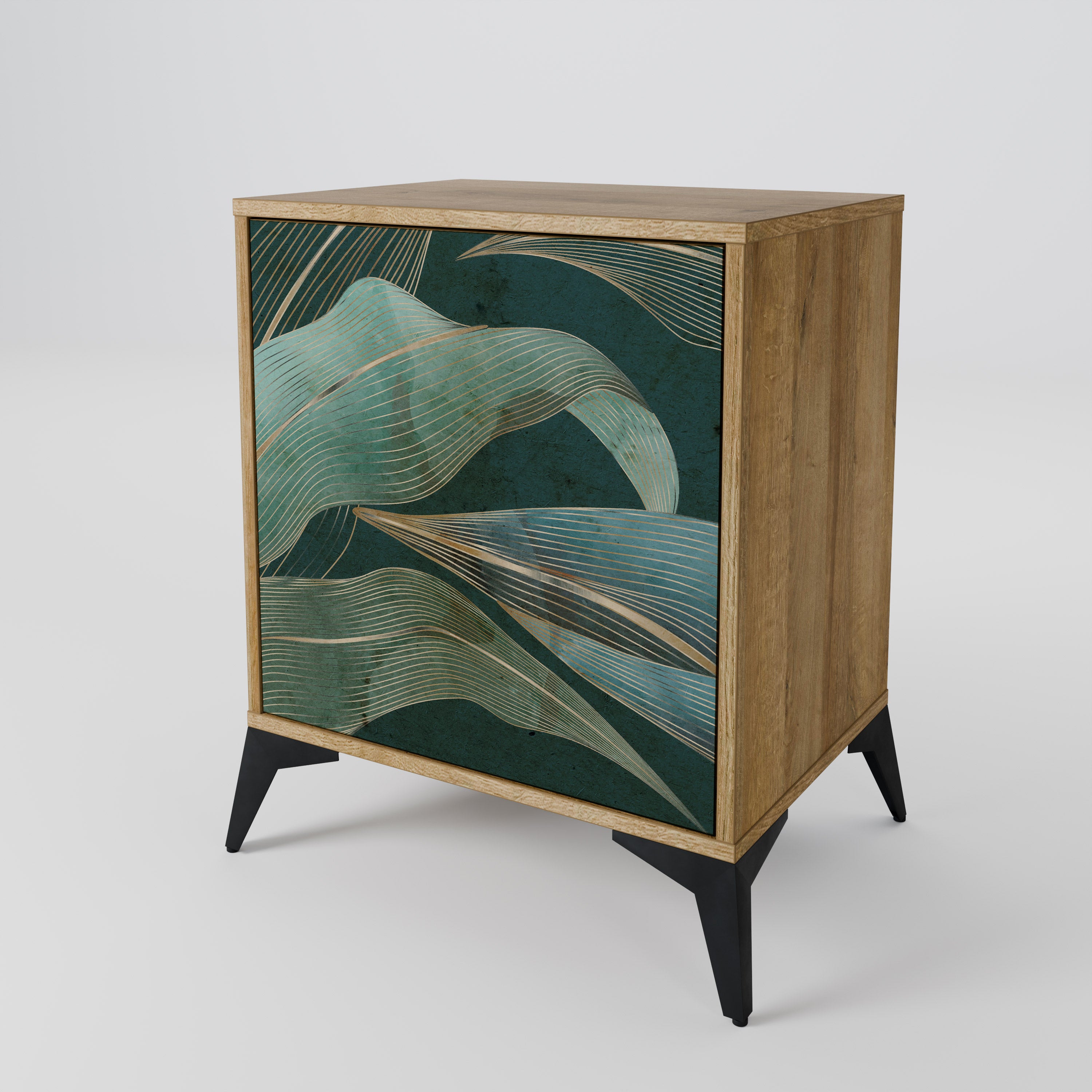 ROYAL GREEN Sideboard mit 1 Tür in Eiche-Optik