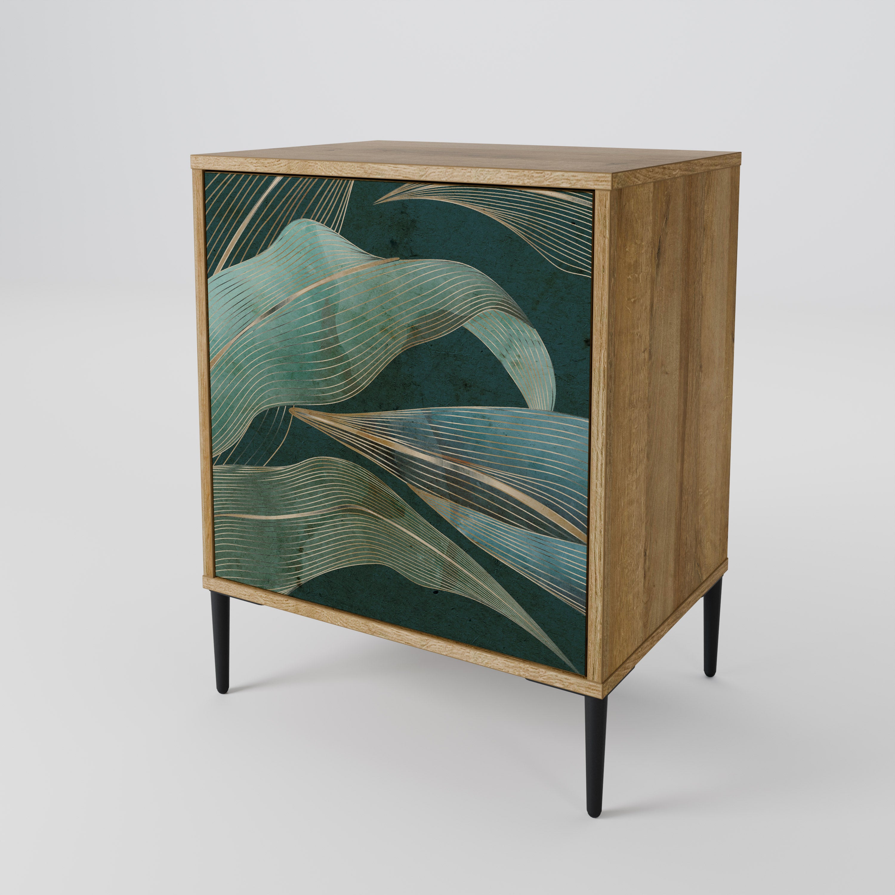 ROYAL GREEN Sideboard mit 1 Tür in Eiche-Optik