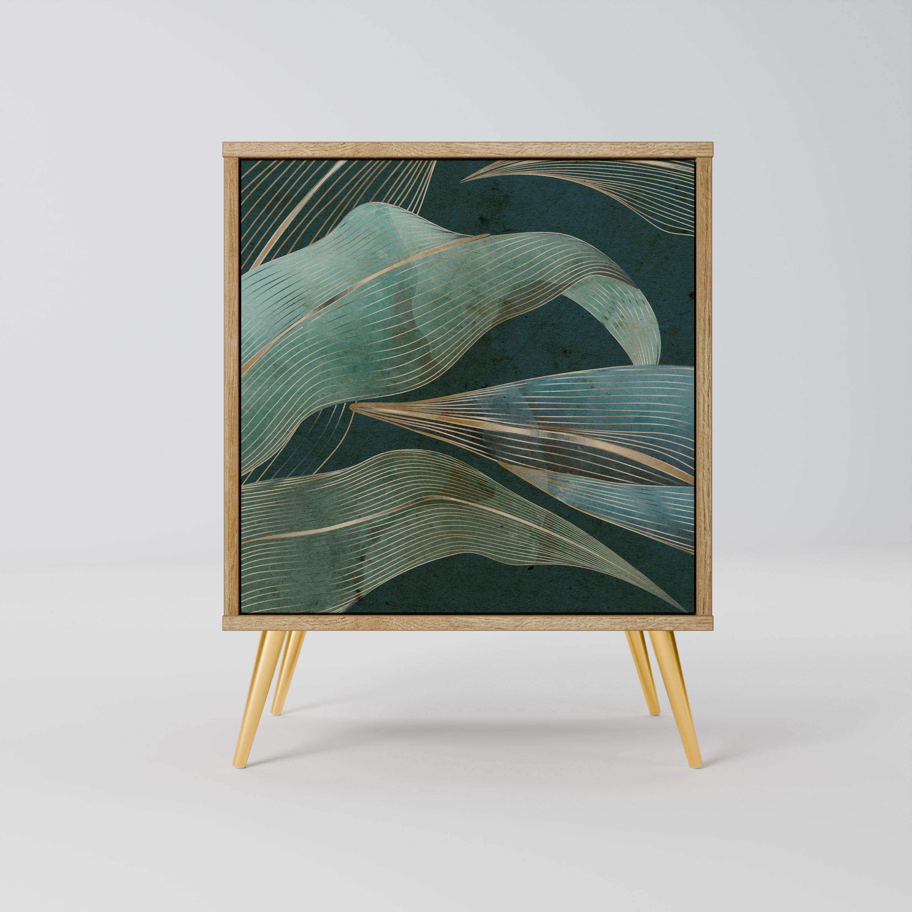 ROYAL GREEN Sideboard mit 1 Tür in Eiche-Optik